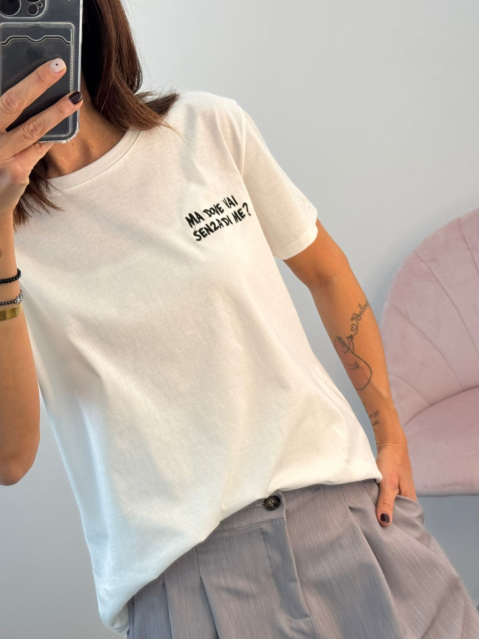 T-Shirt Ma dove vai senza di me? - stampata