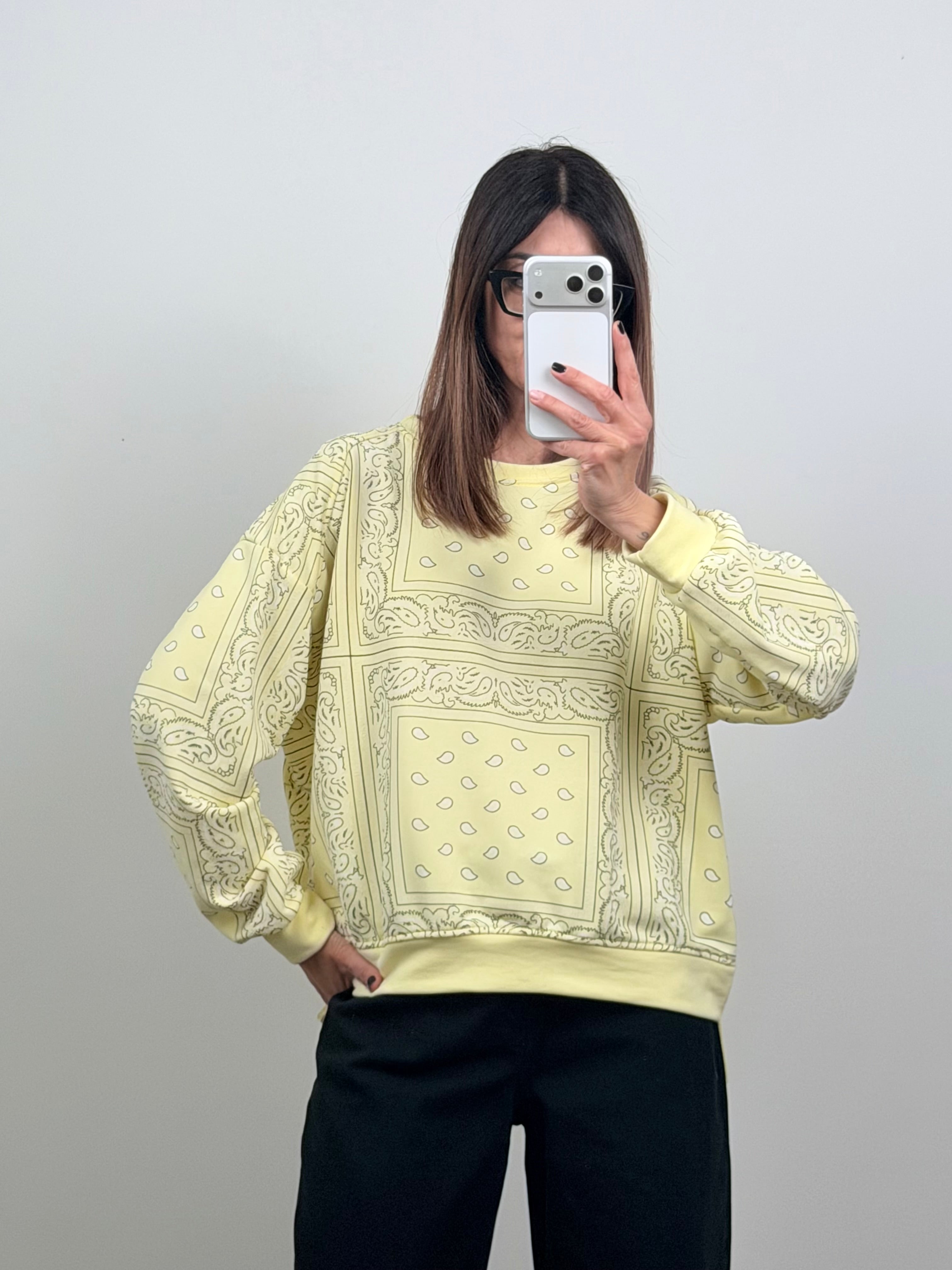 Felpa Paisley gialla