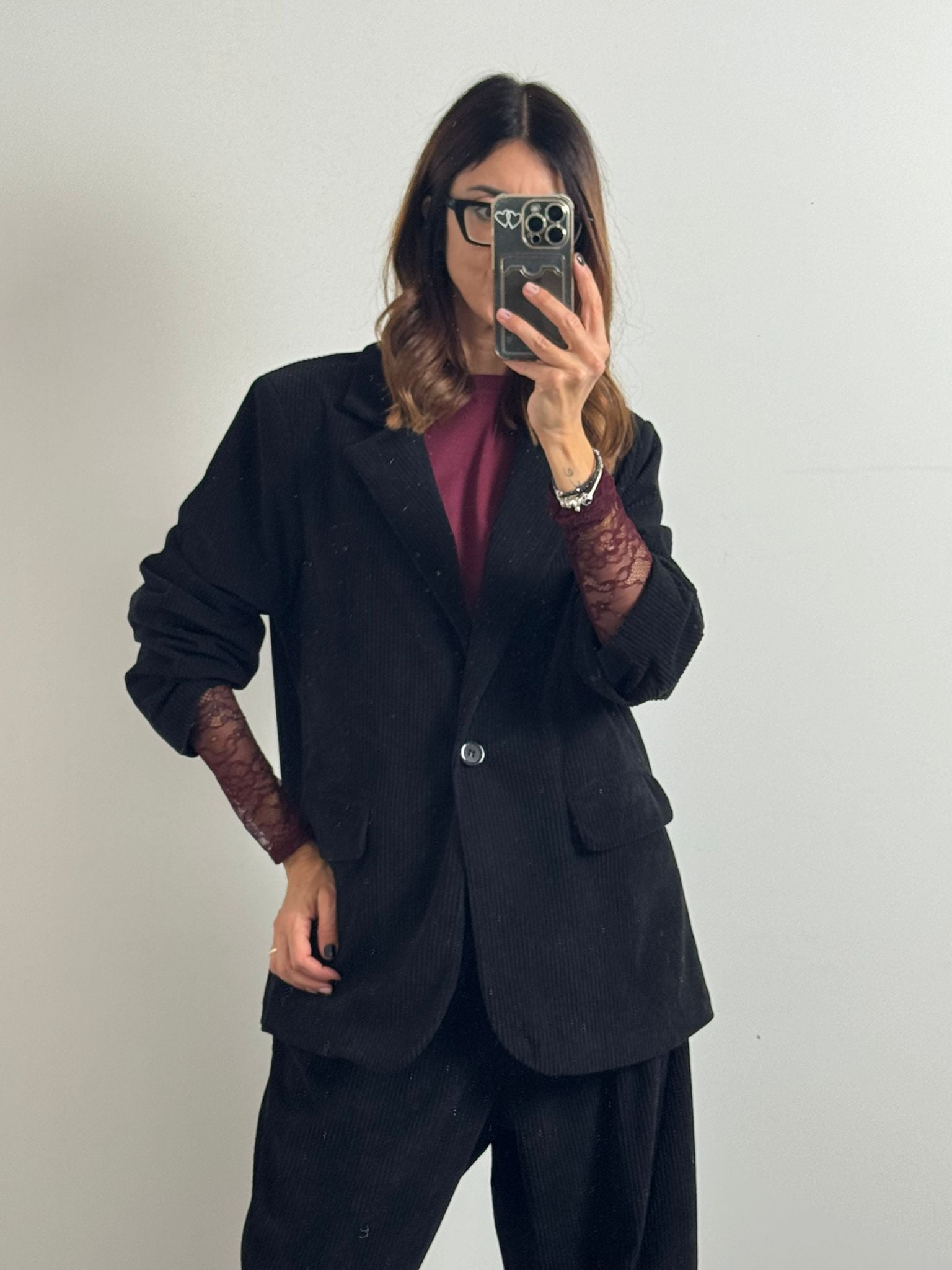 Blazer in velluto Santorini