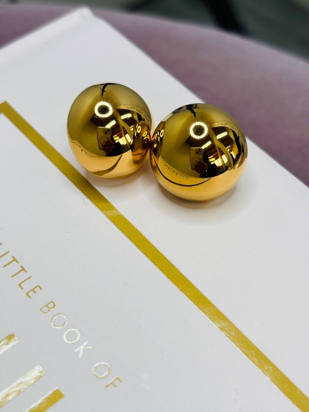 Orecchini mini bottun golden