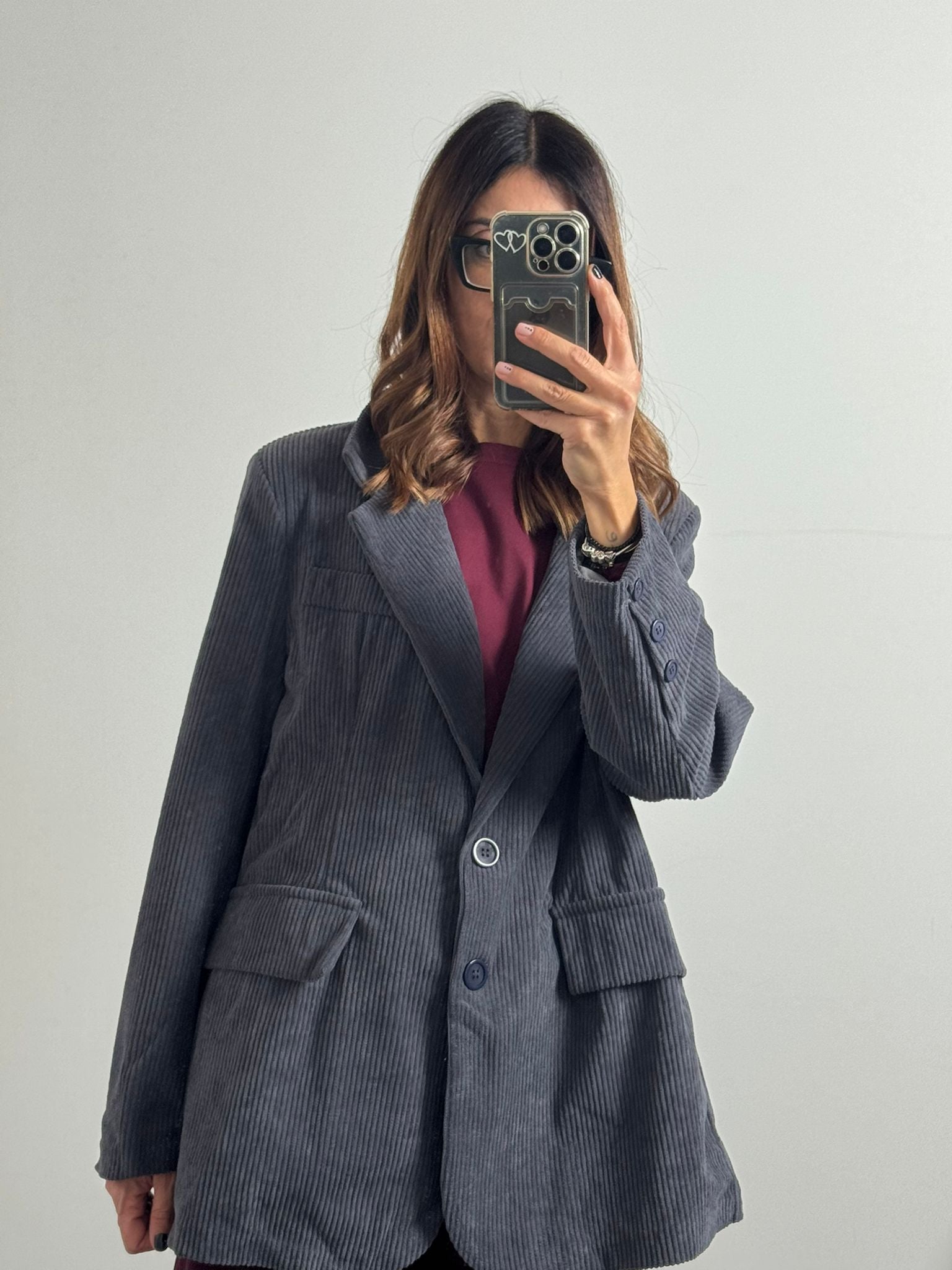 Blazer in velluto Santorini