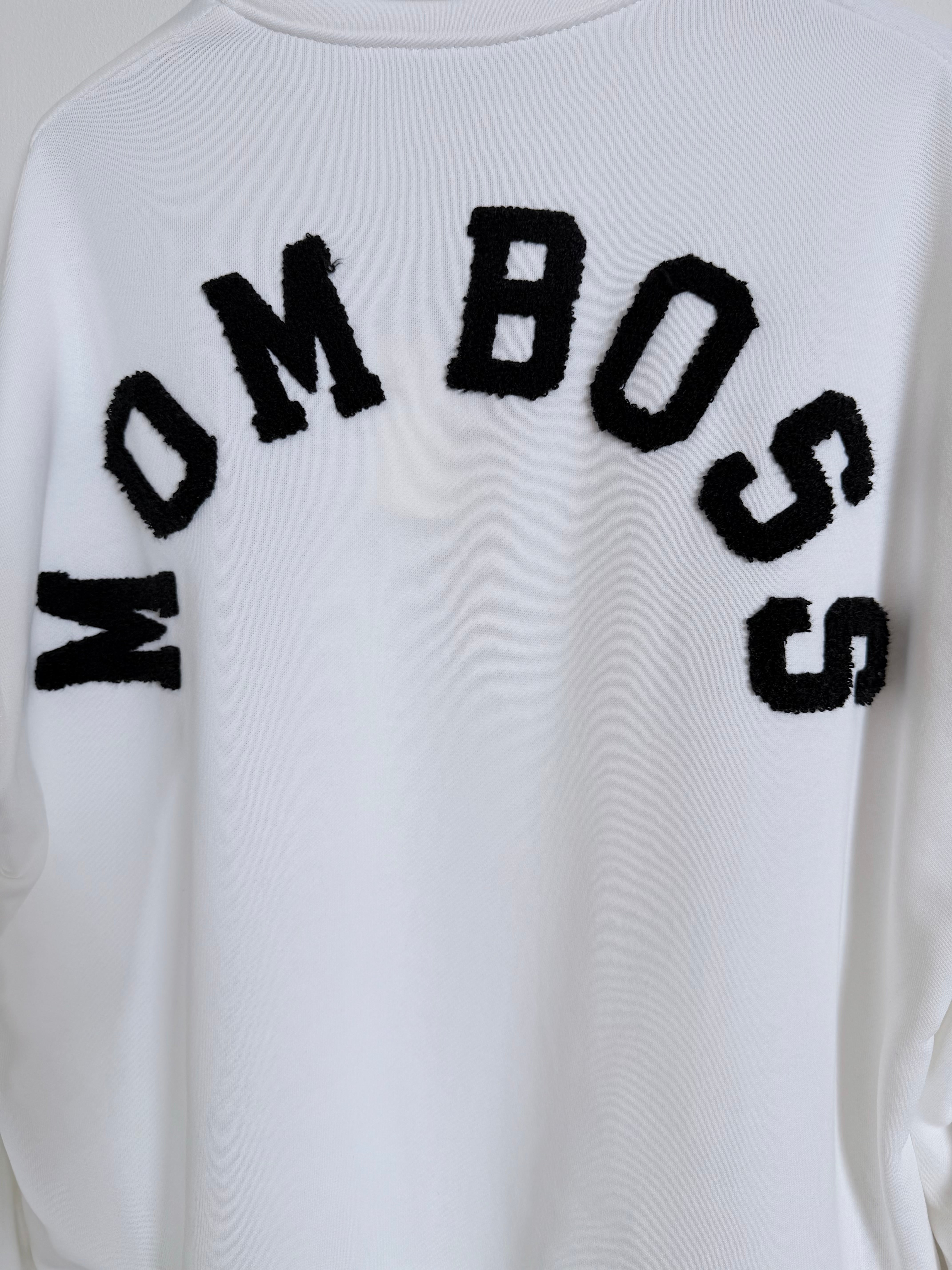 Felpa Mom Boss burro scritta nera