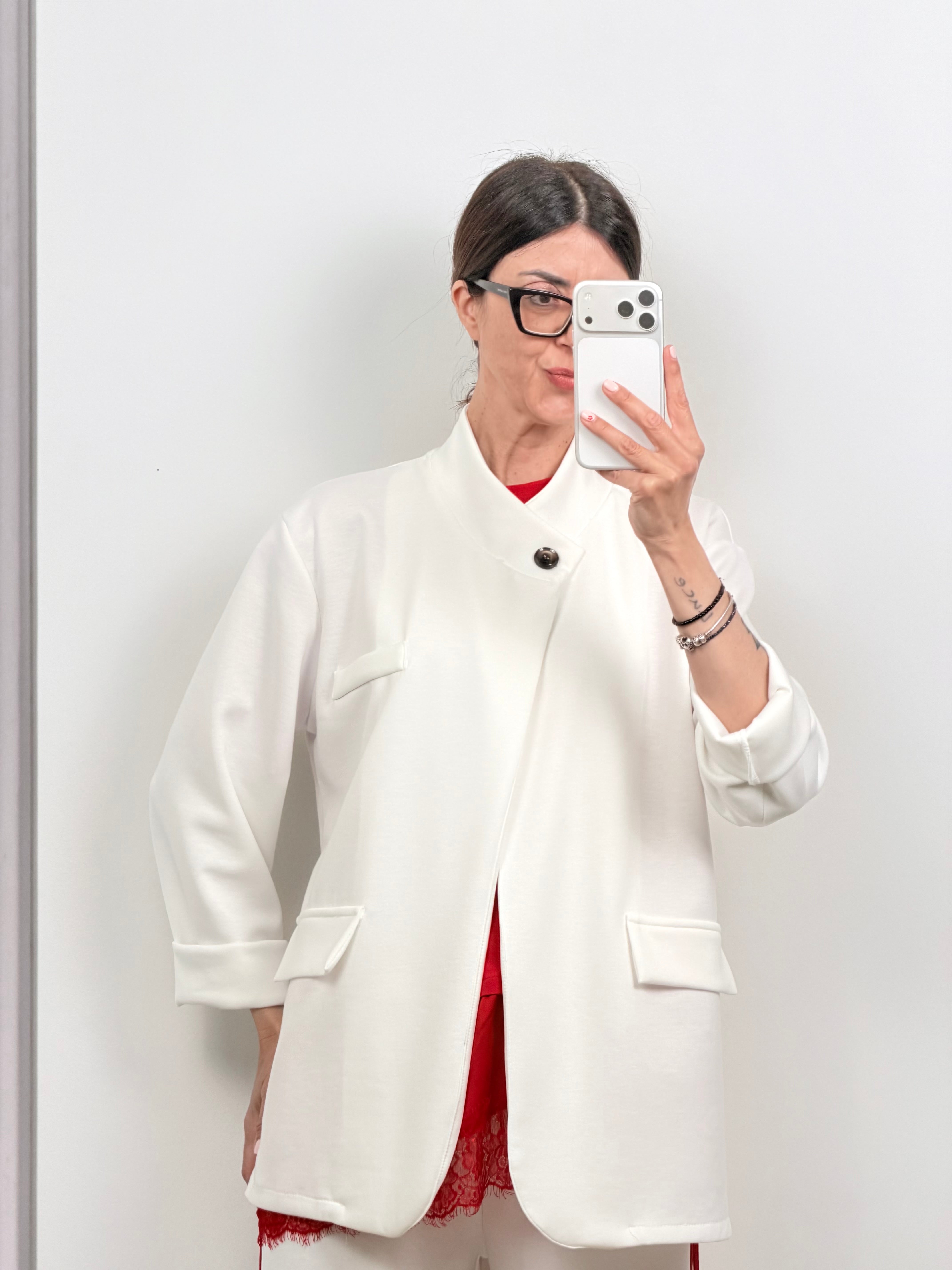 Blazer Nottingham bianco