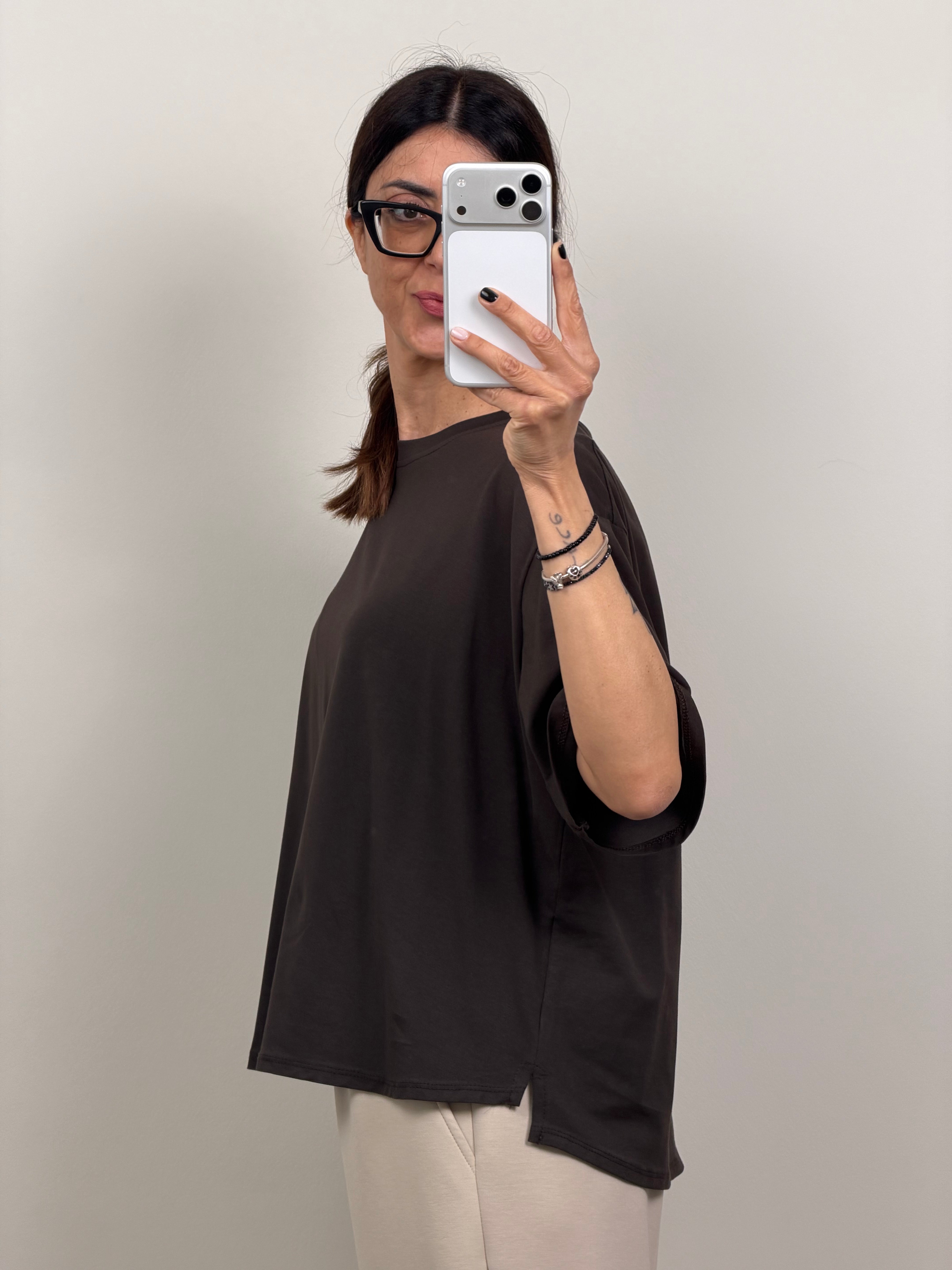 T-shirt basic over ciocco