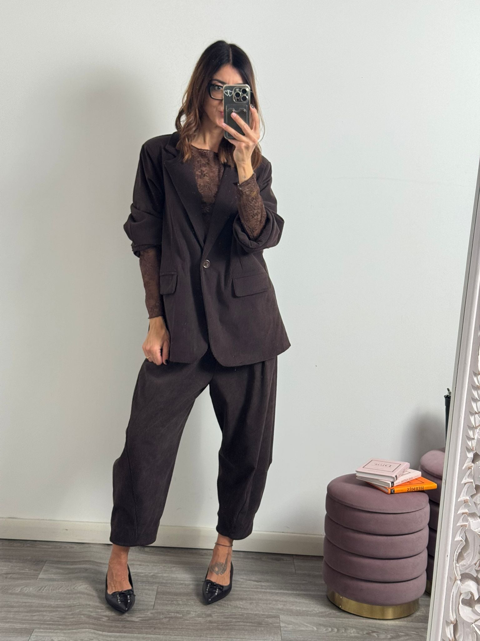 Blazer in velluto Santorini