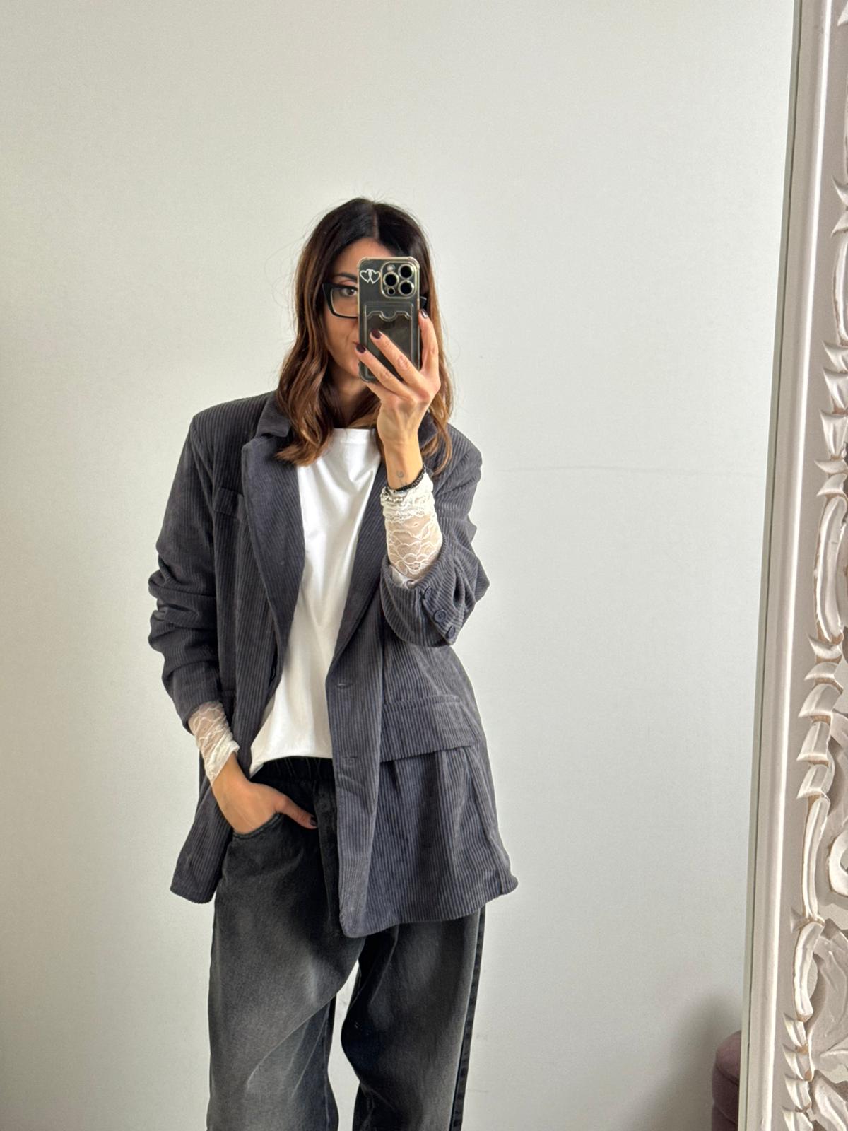 Blazer in velluto Santorini