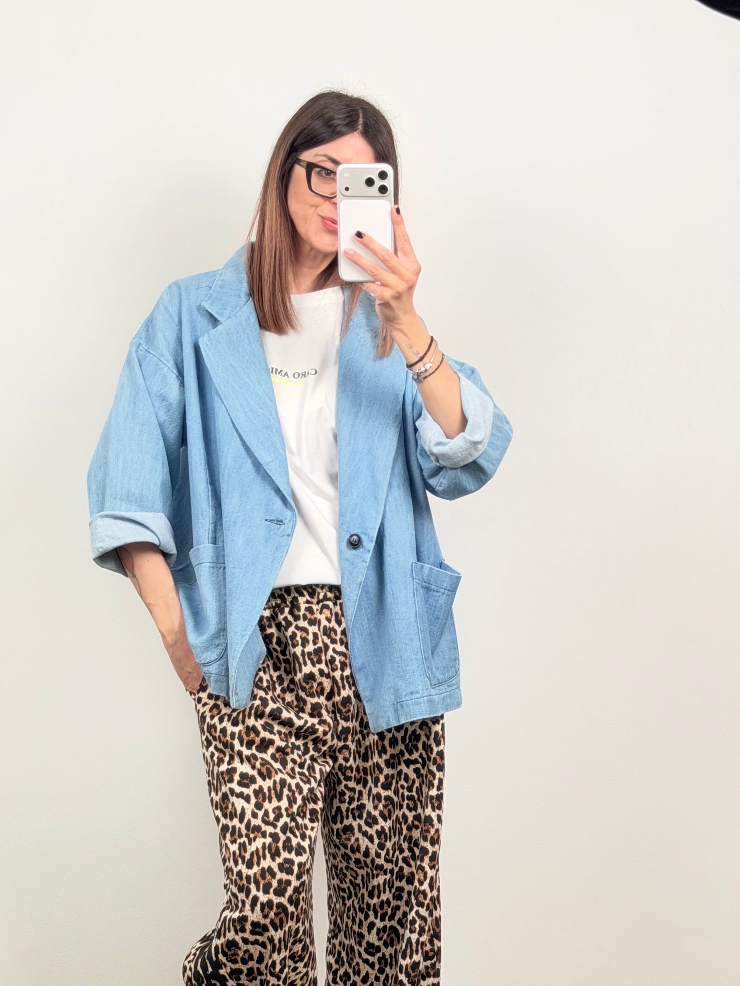 Blazer Corfù denim chiaro