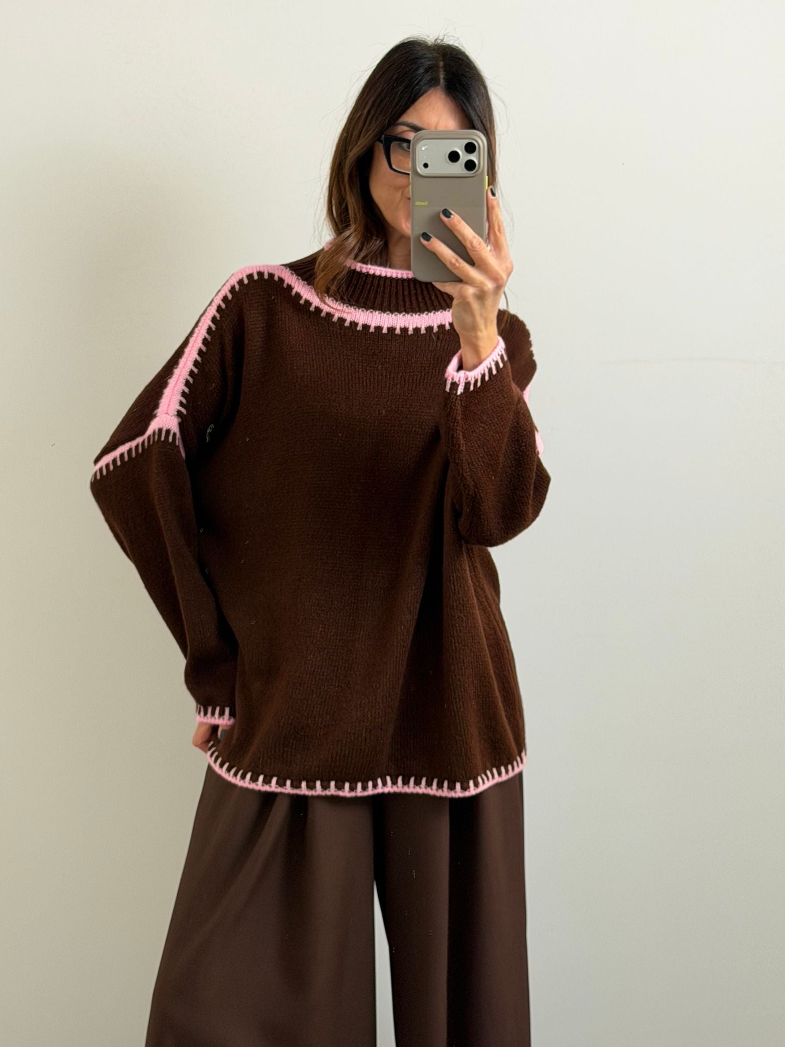 PULL SALISBURGO ciocco/rosa