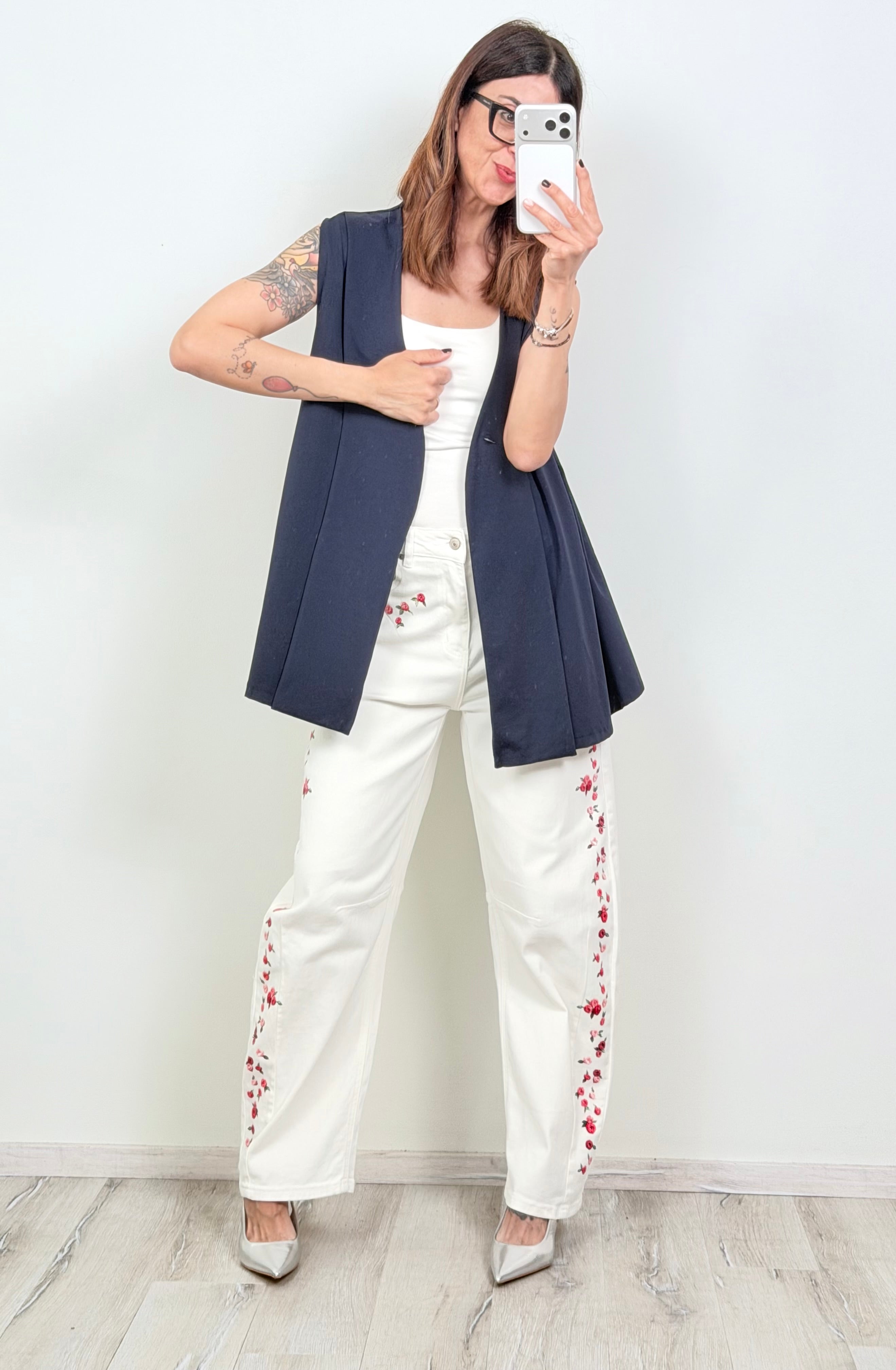 Denim Micro Flowers