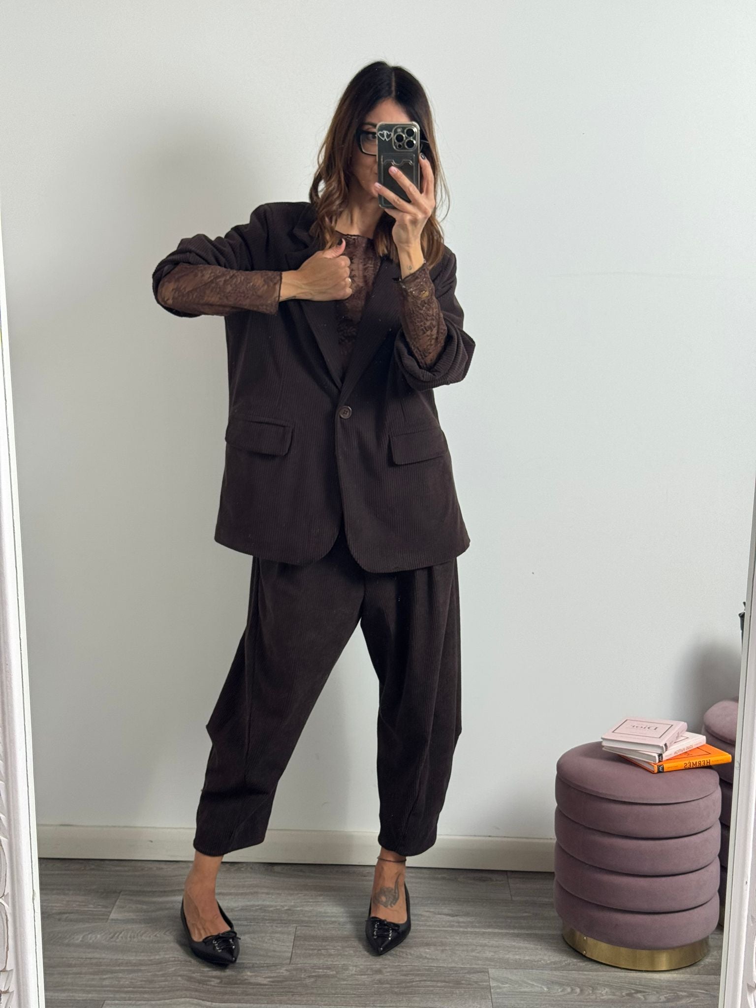 Blazer in velluto Santorini