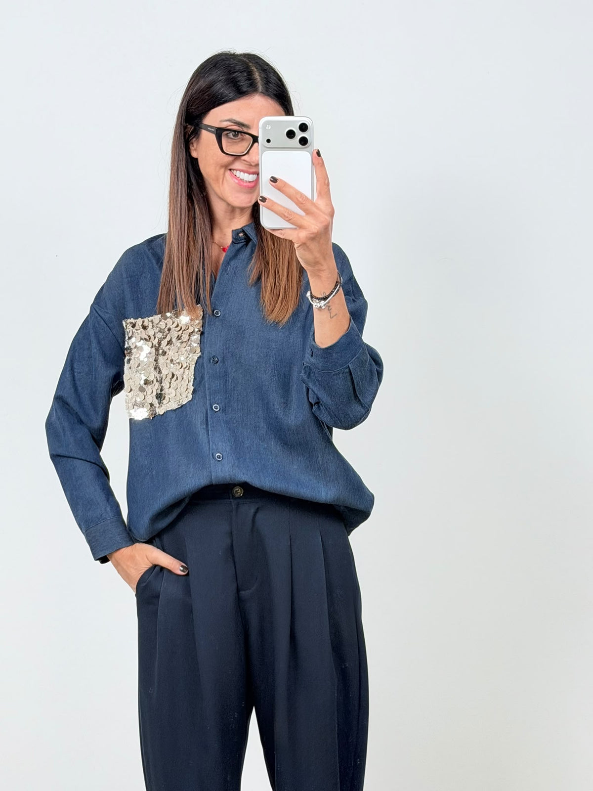 Camicia Denim Glowing