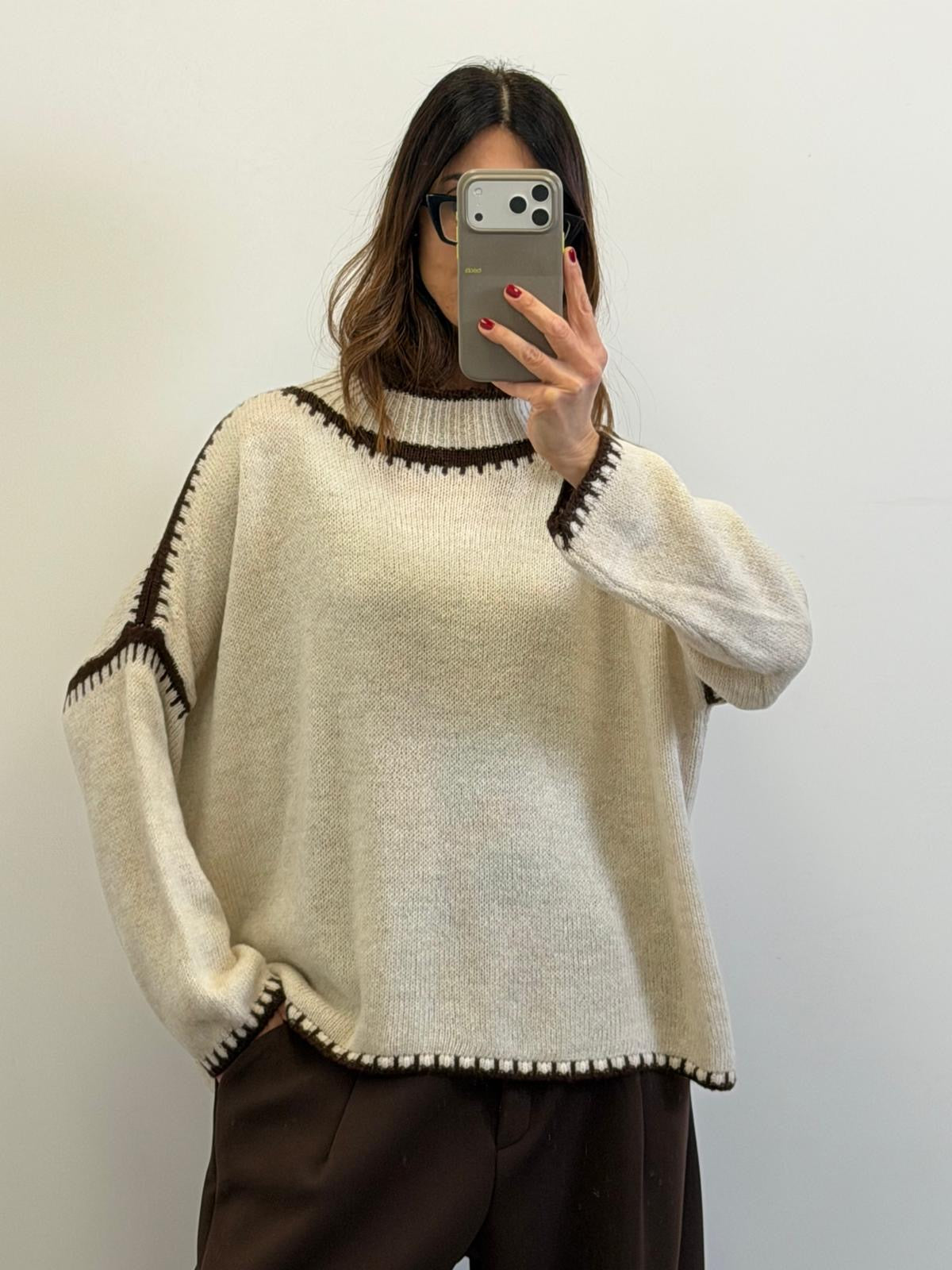 PULL SALISBURGO burro/ciocco