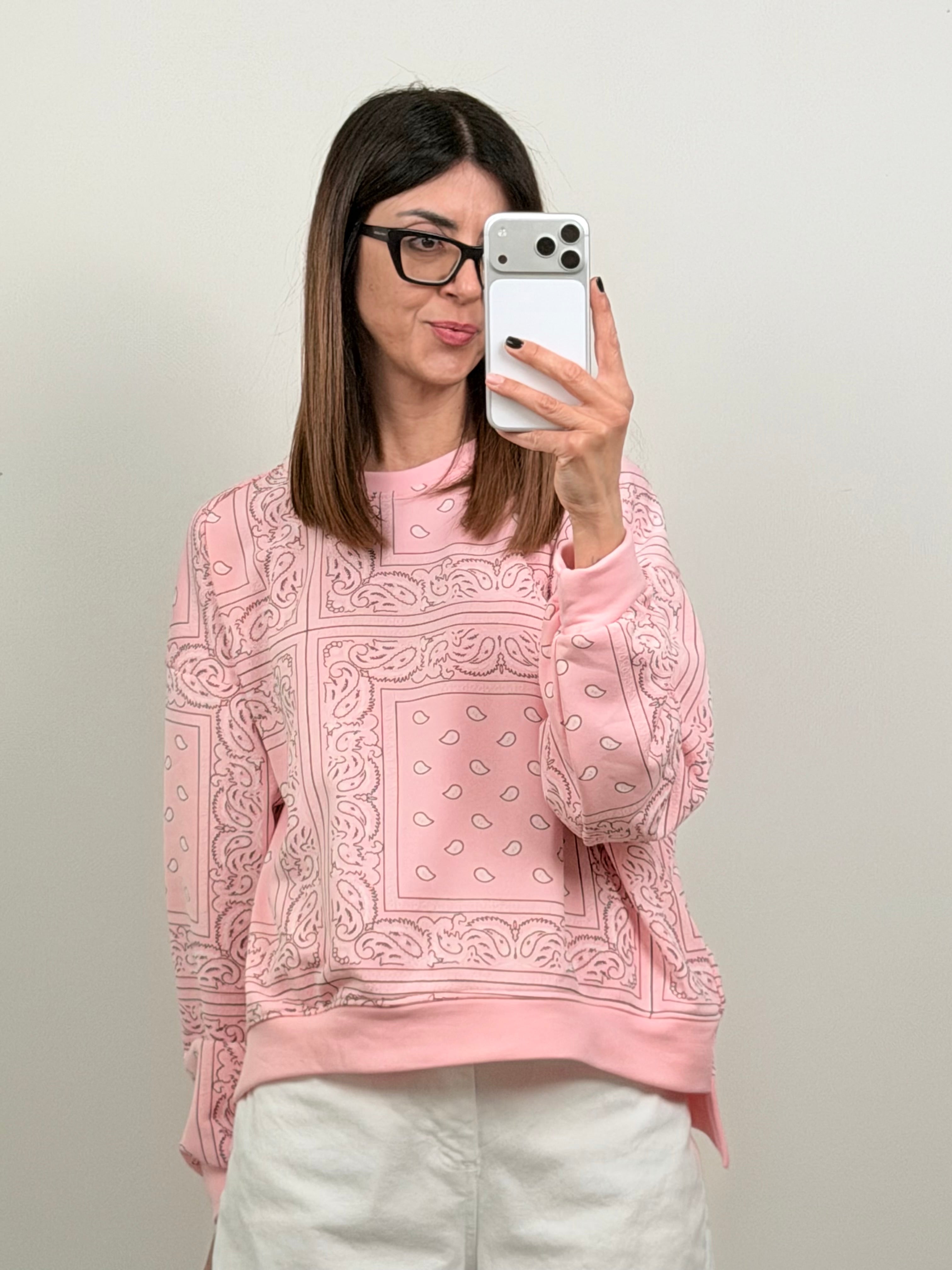 Felpa Paisley rosa