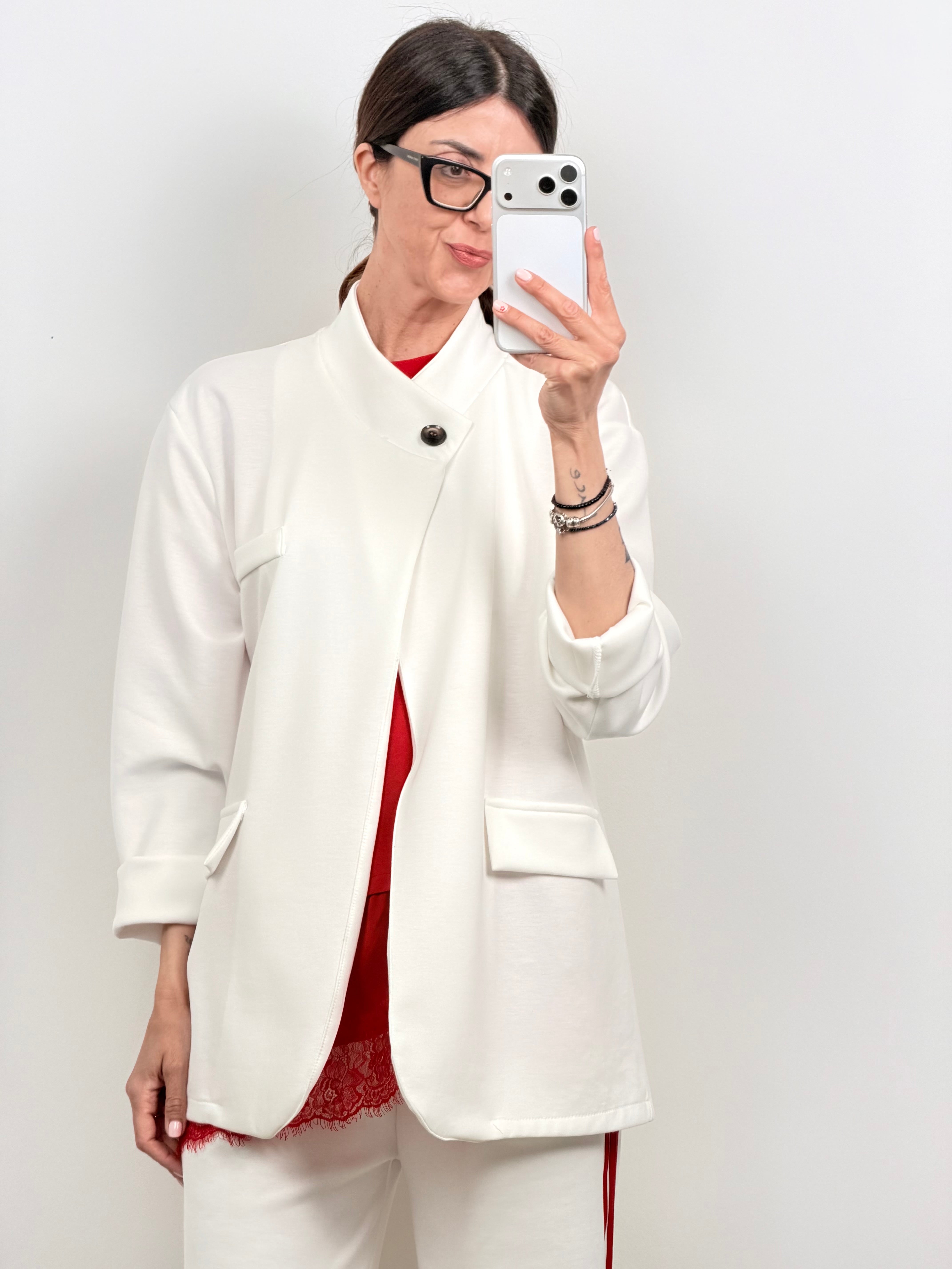 Blazer Nottingham bianco