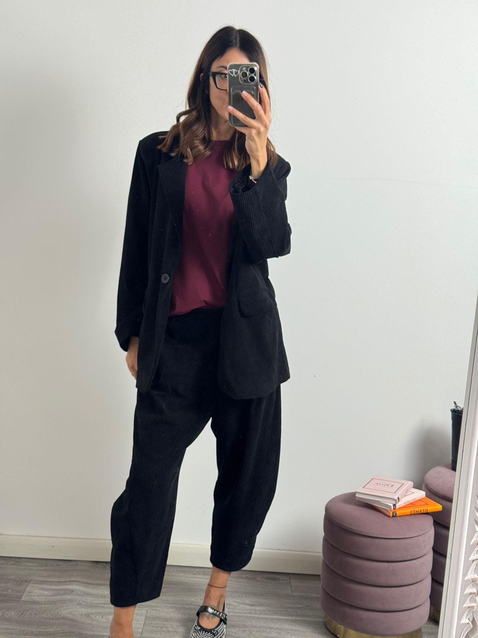 Blazer in velluto Santorini