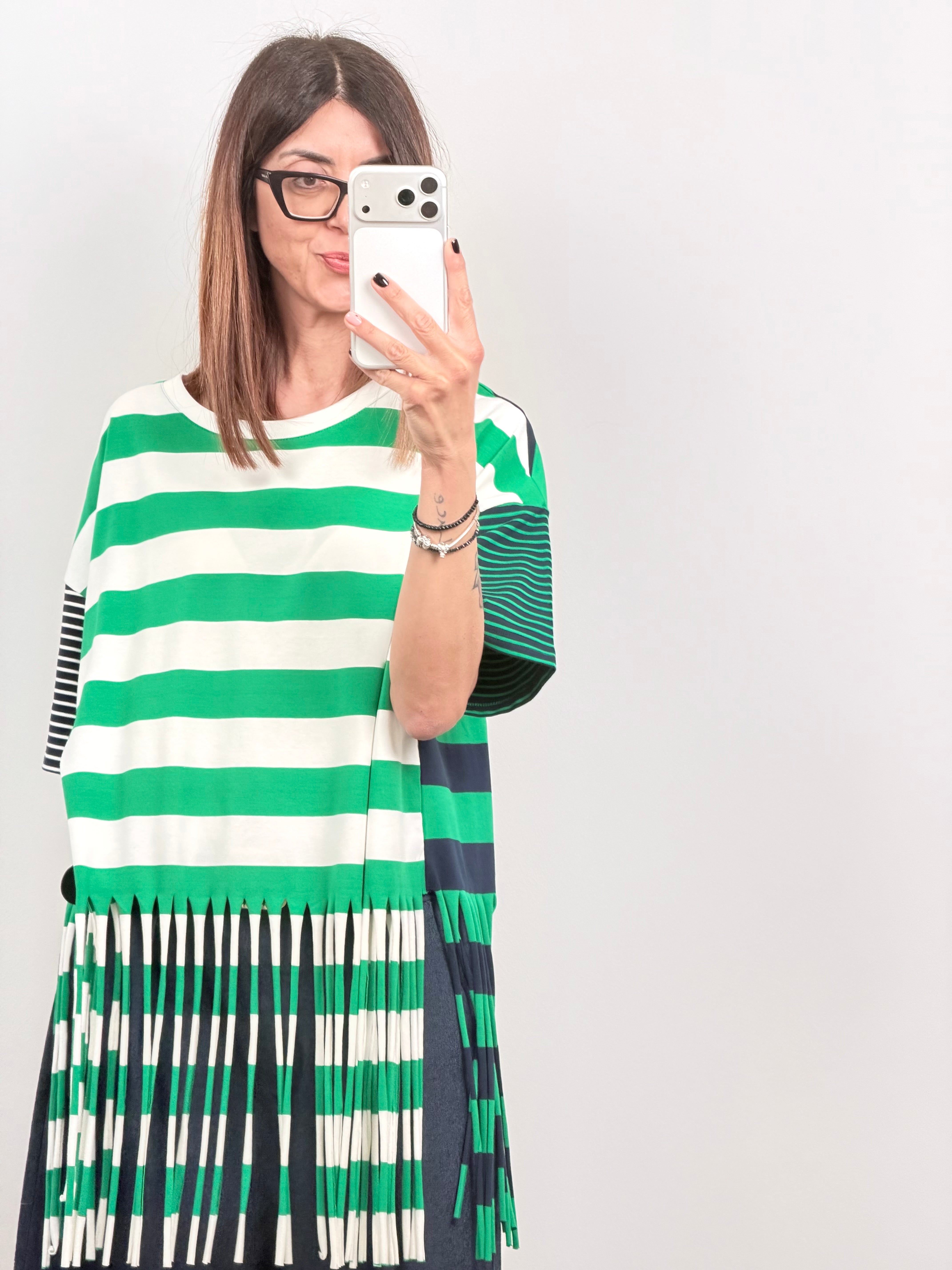 T-shirt frangia stripes