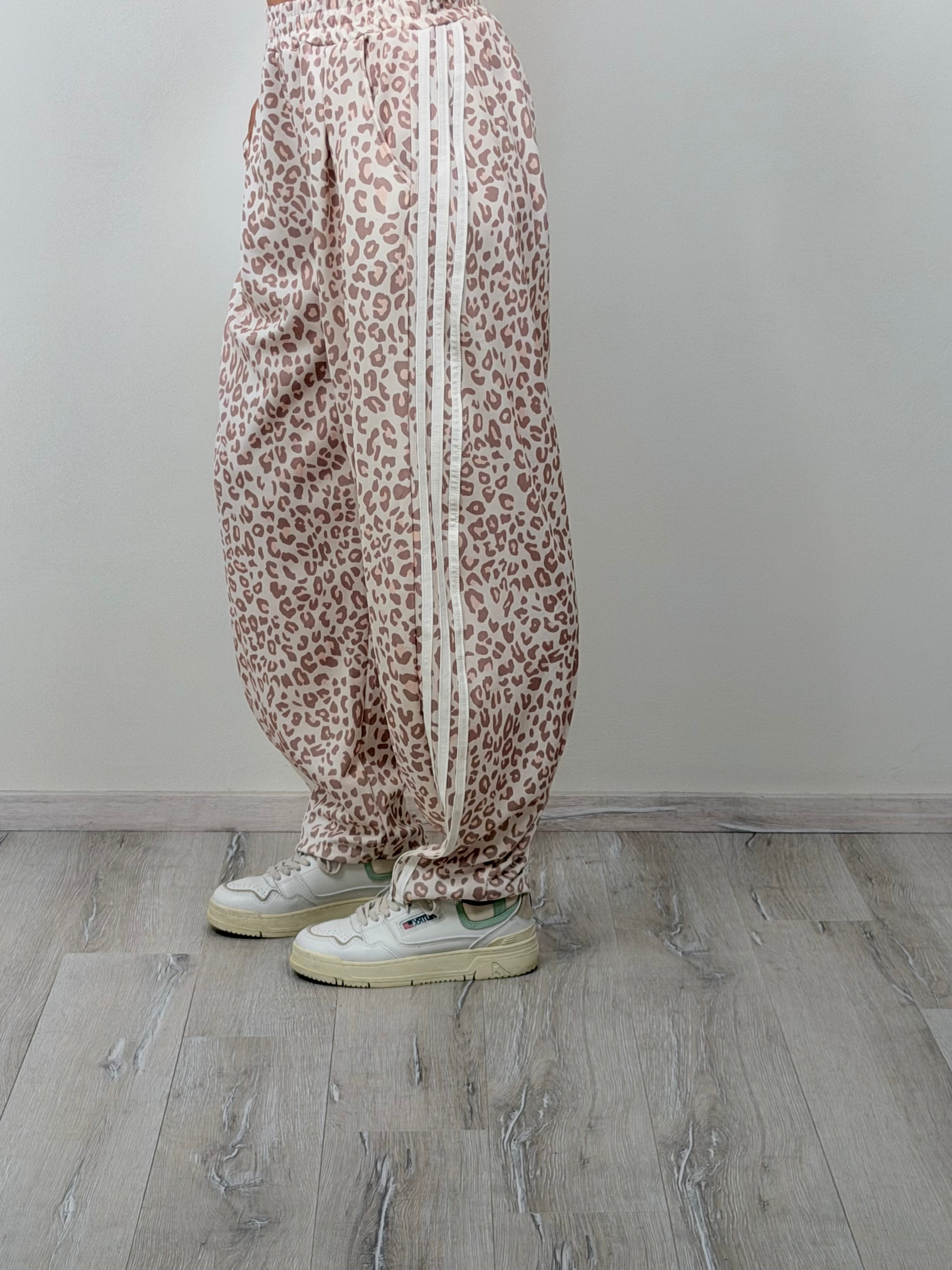 Panta Breaking senza molla macu beige riga bianca