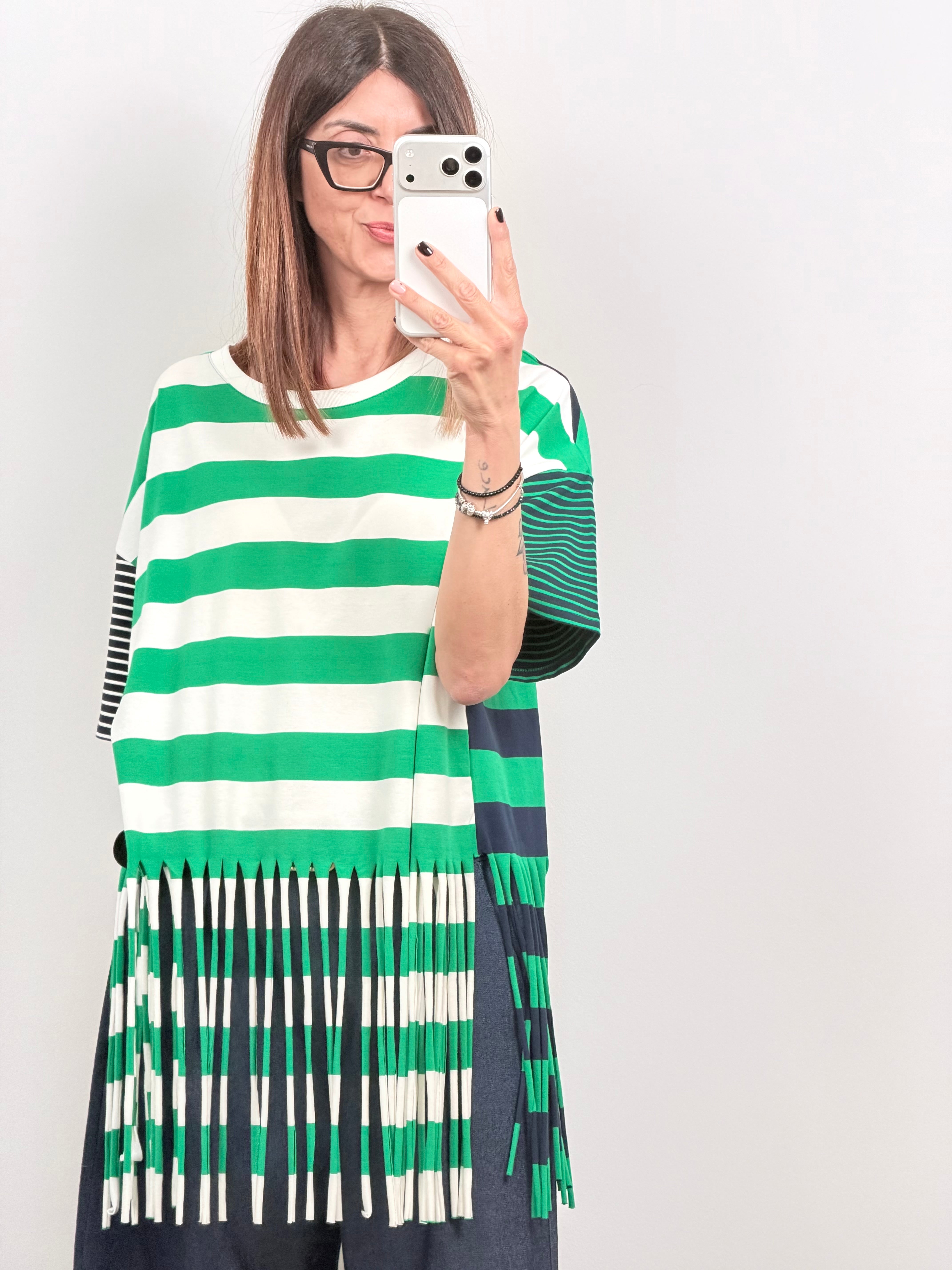 T-shirt frangia stripes