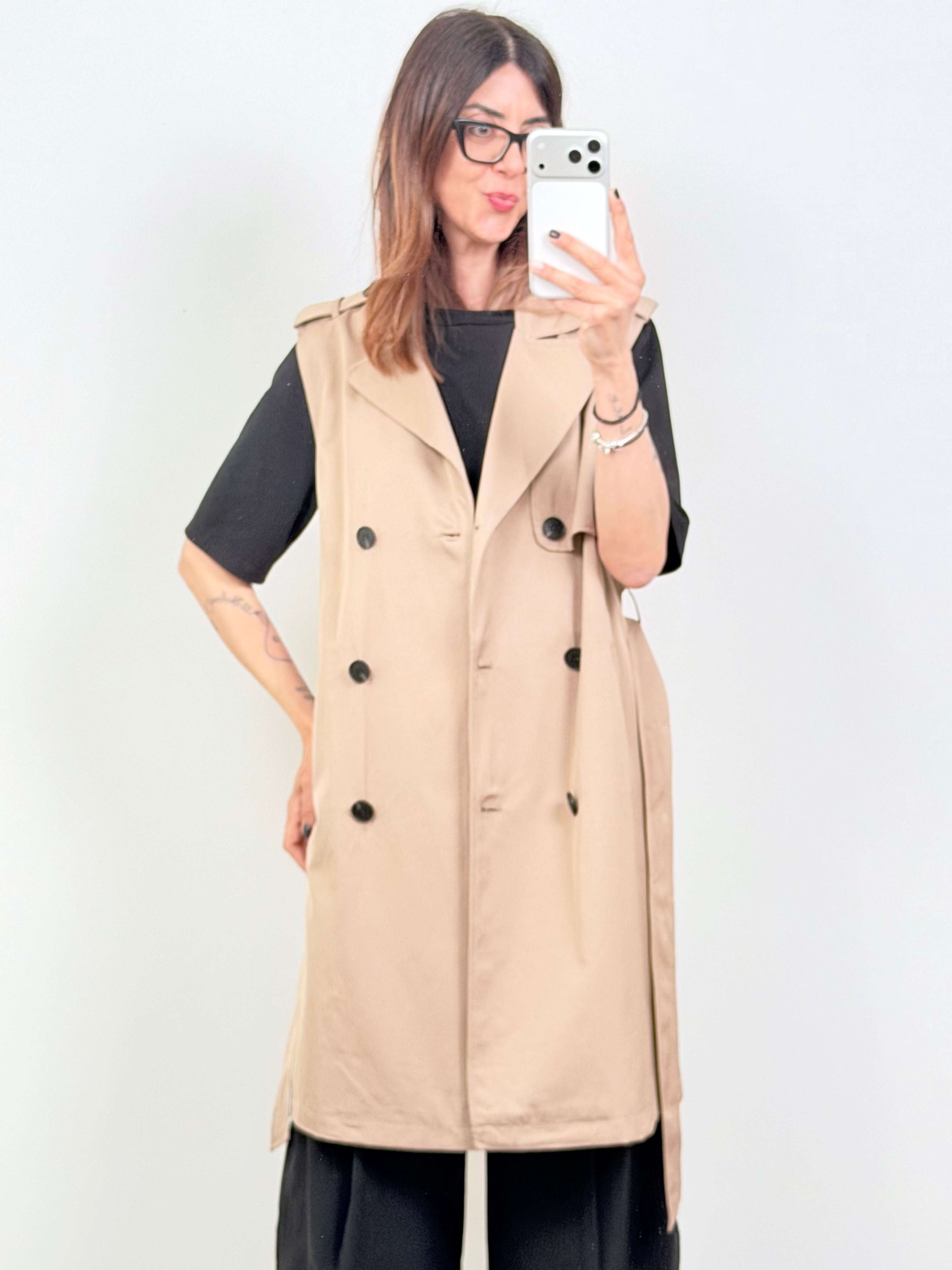 TRENCH MIRANDA SENZA MANICHE