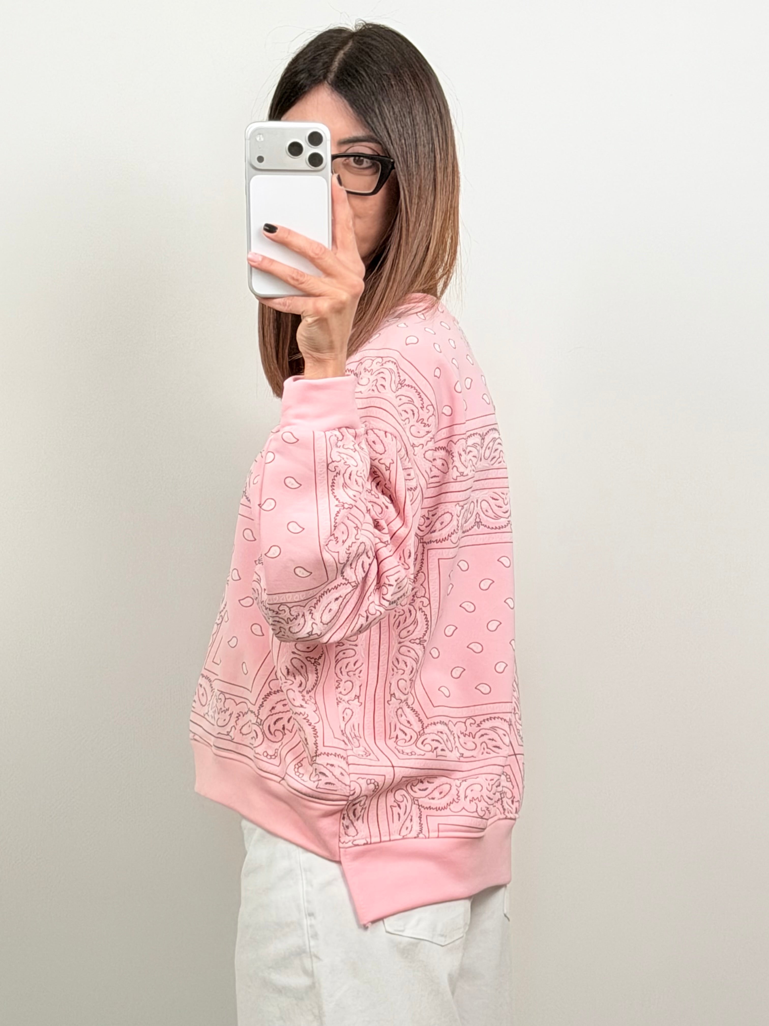 Felpa Paisley rosa