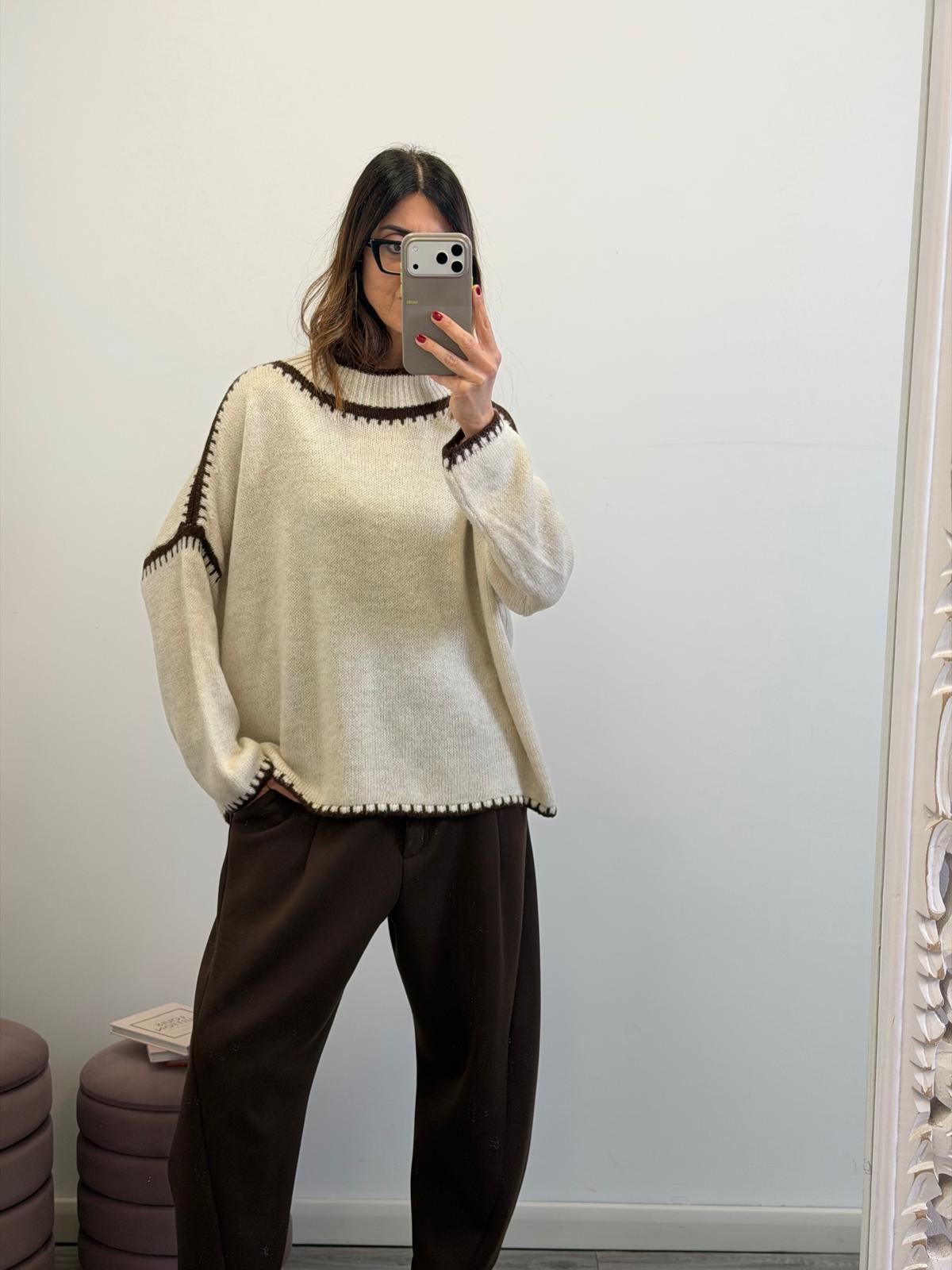 PULL SALISBURGO burro/ciocco