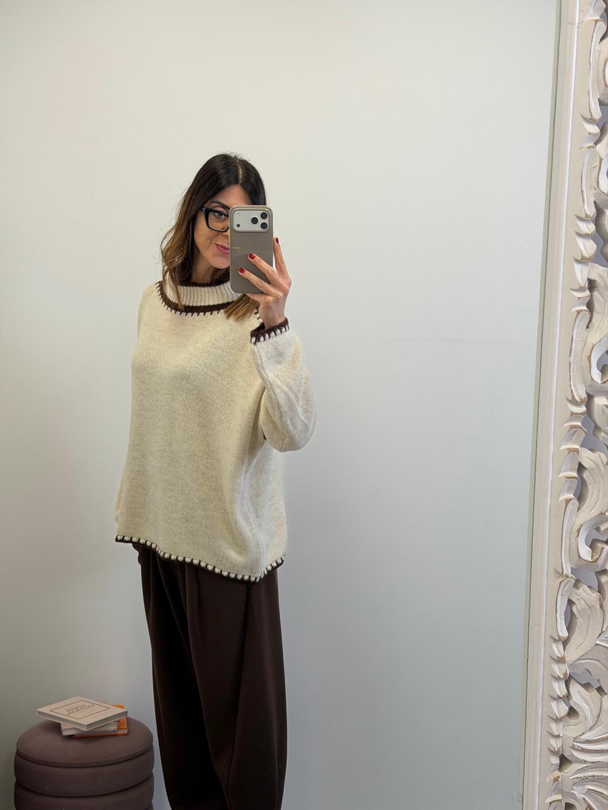 PULL SALISBURGO burro/ciocco