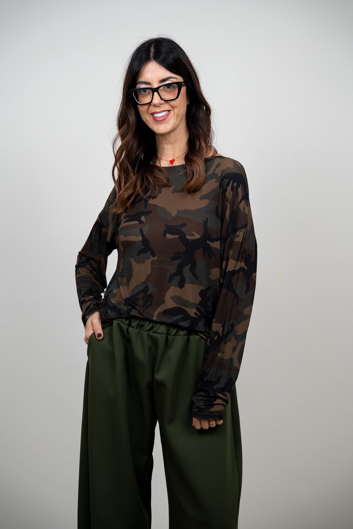 T-shirt manica lunga Military
