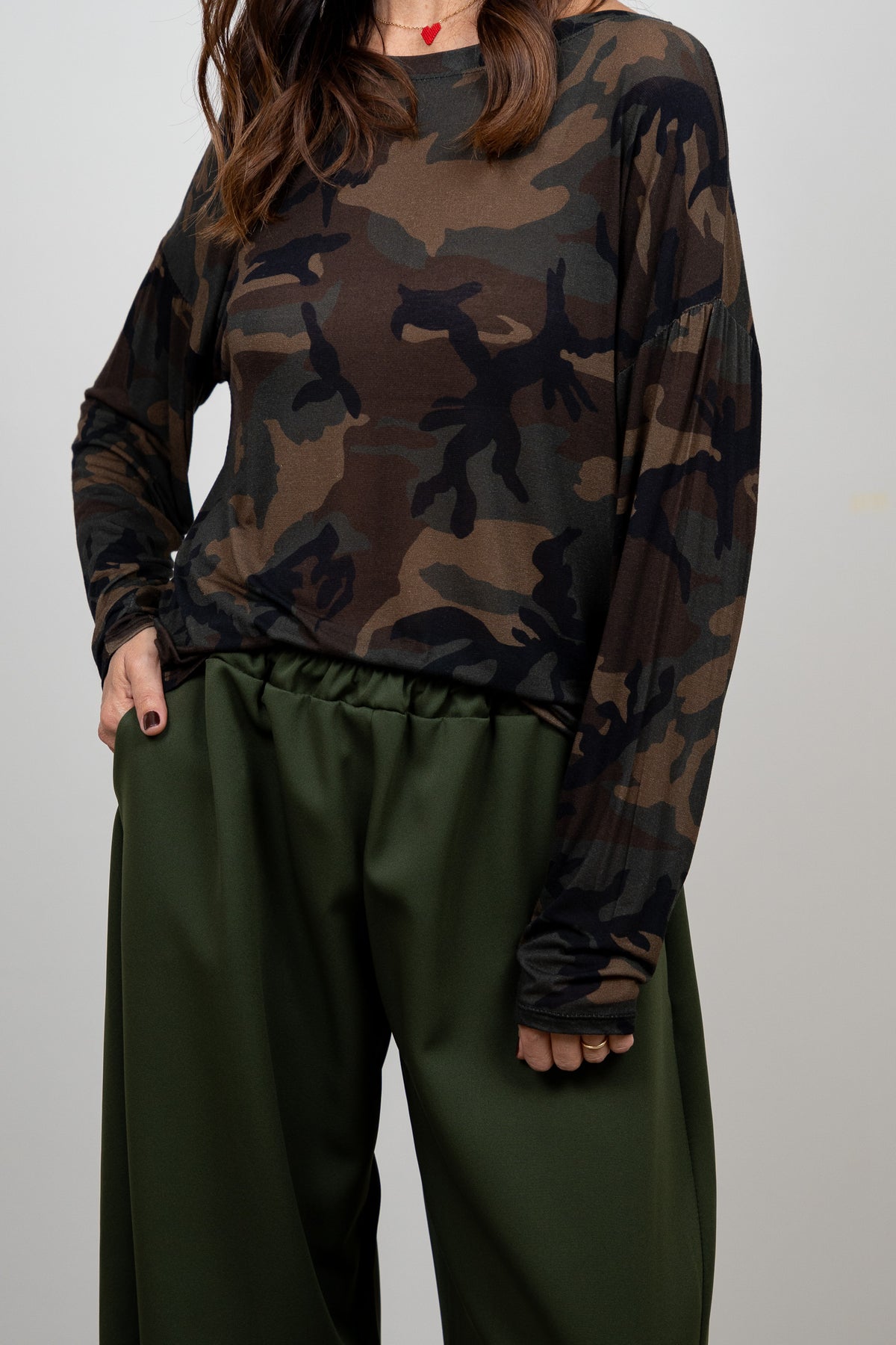 T-shirt manica lunga Military