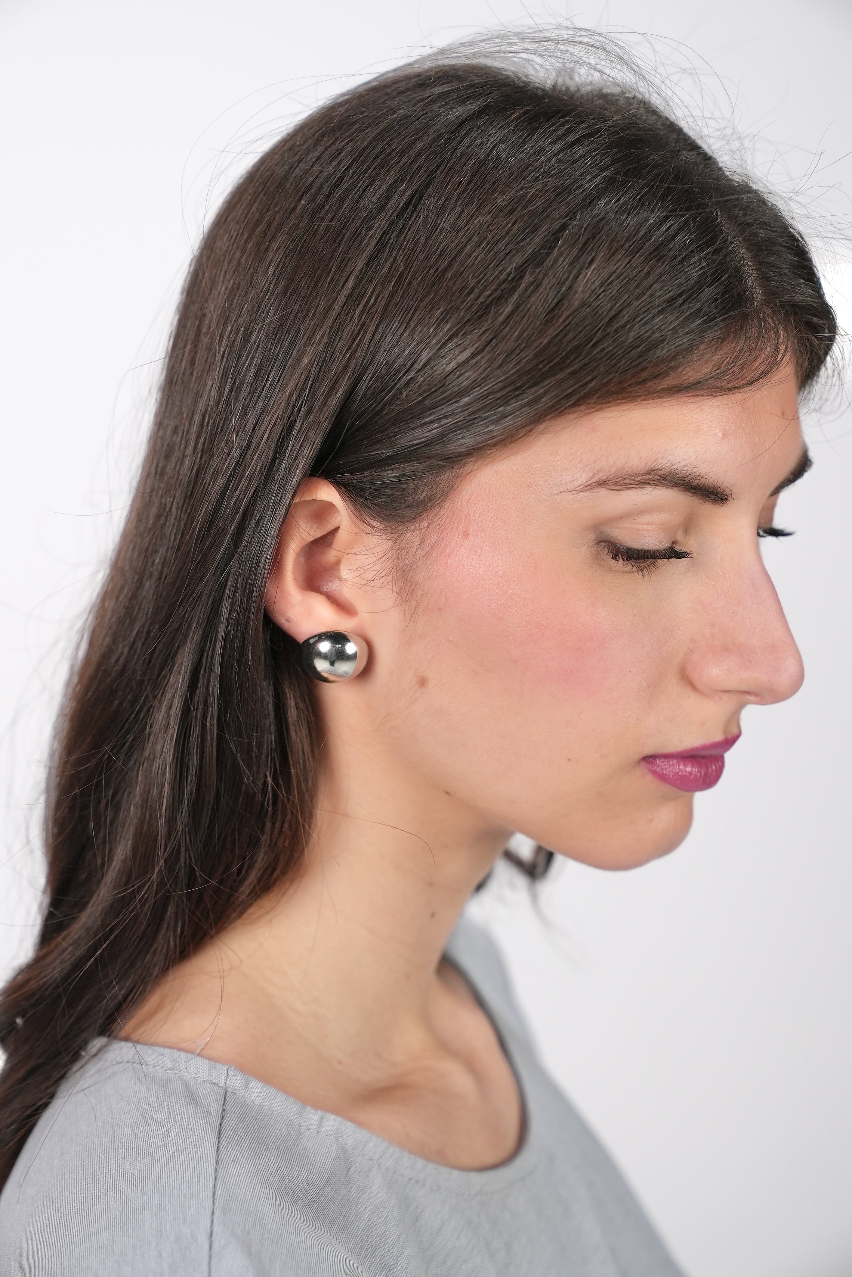 Orecchini Mini Button silver