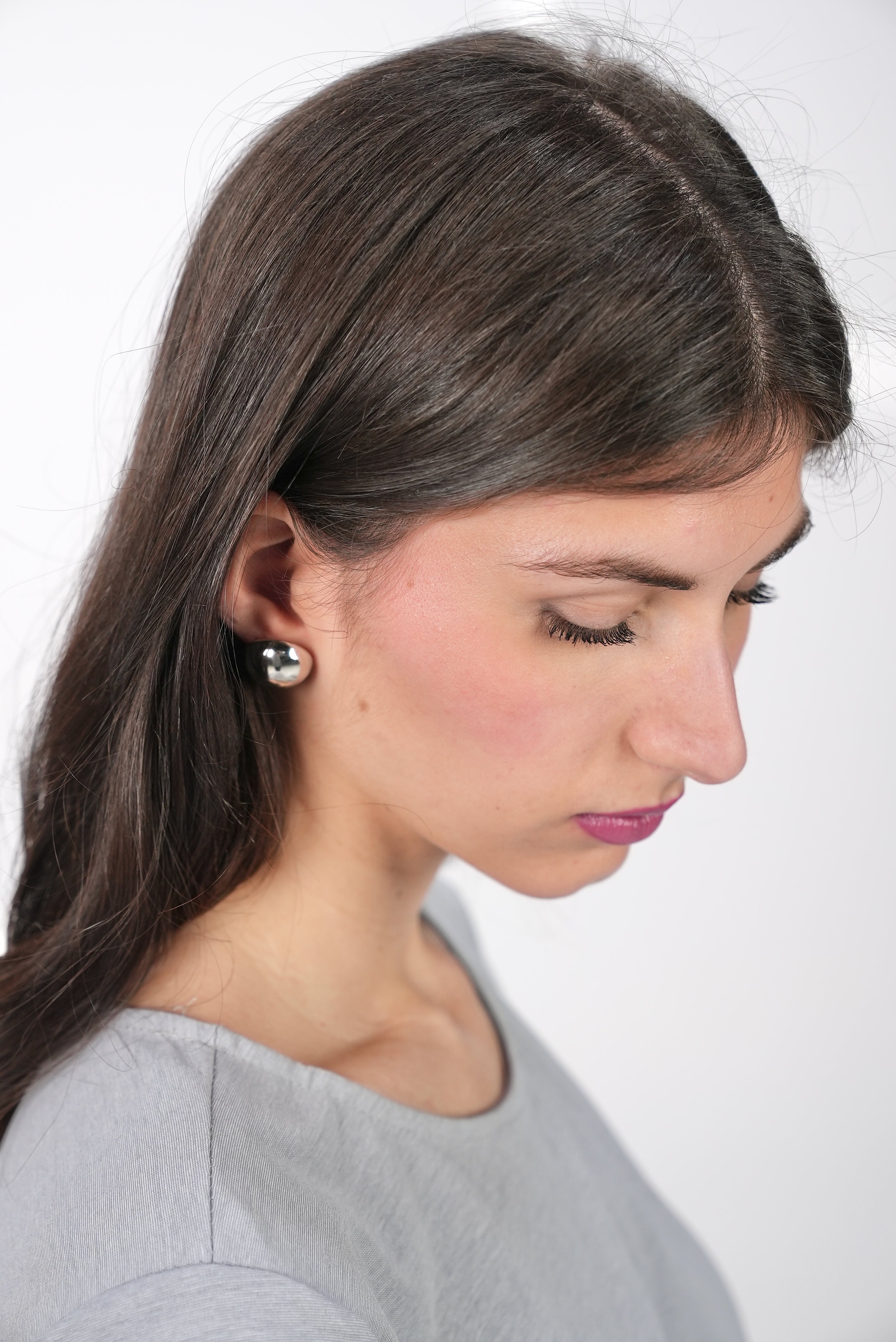 Orecchini Mini Button silver