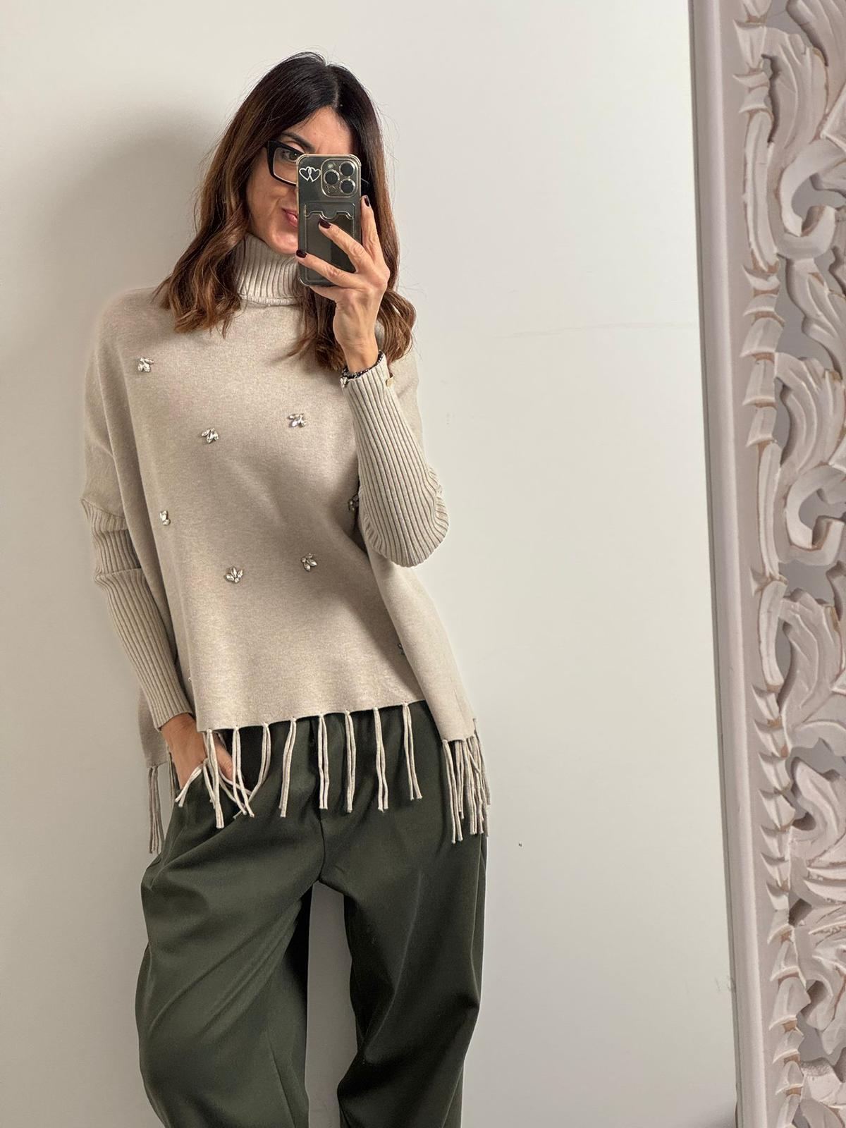 Pantalone Sidari in caldo panno avocado