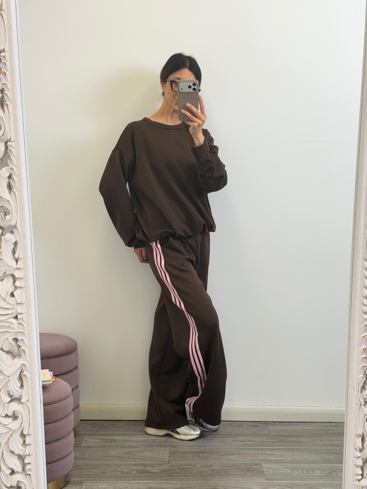 Panta Urban ciocco riga rosa