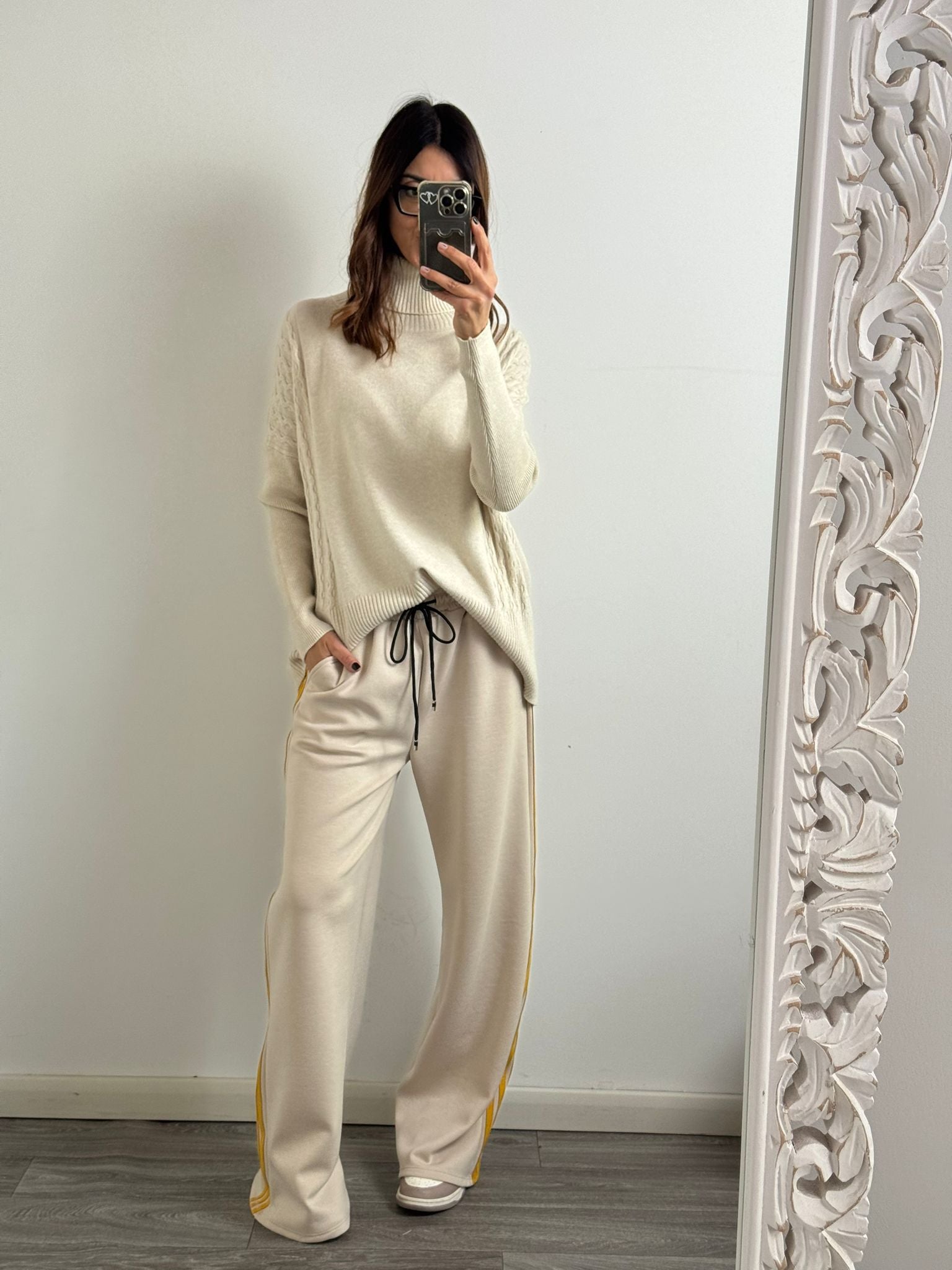 Panta Urban burro riga gialla