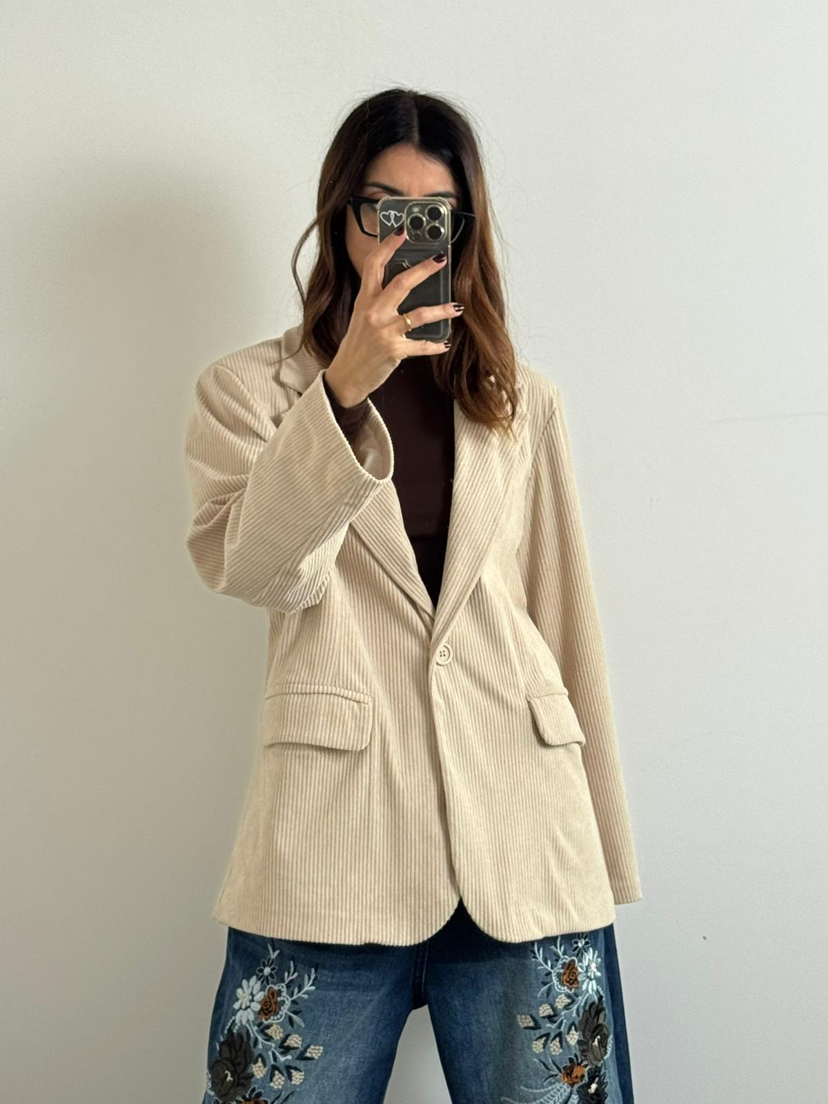 Blazer in velluto Santorini