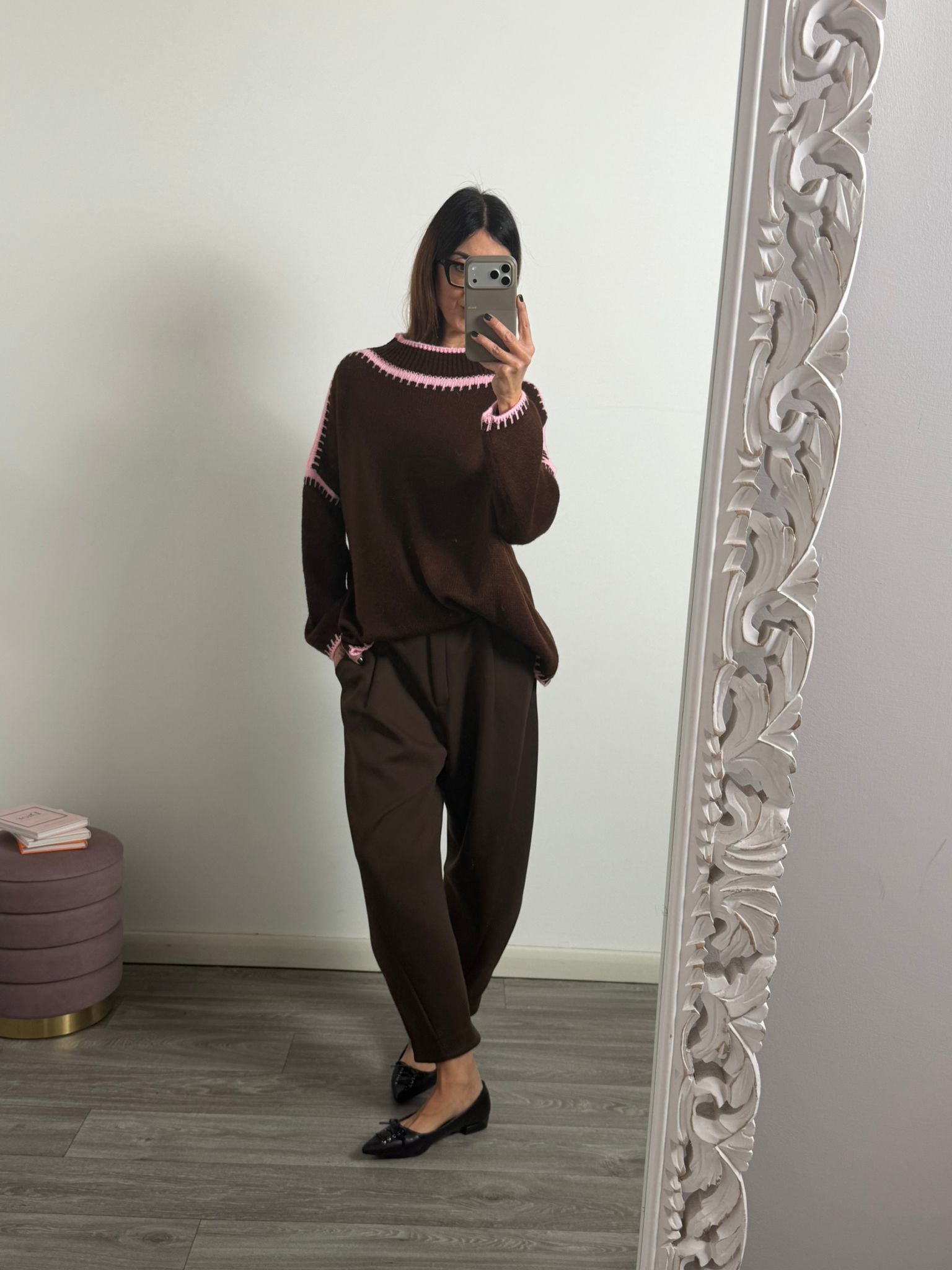 PULL SALISBURGO ciocco/rosa