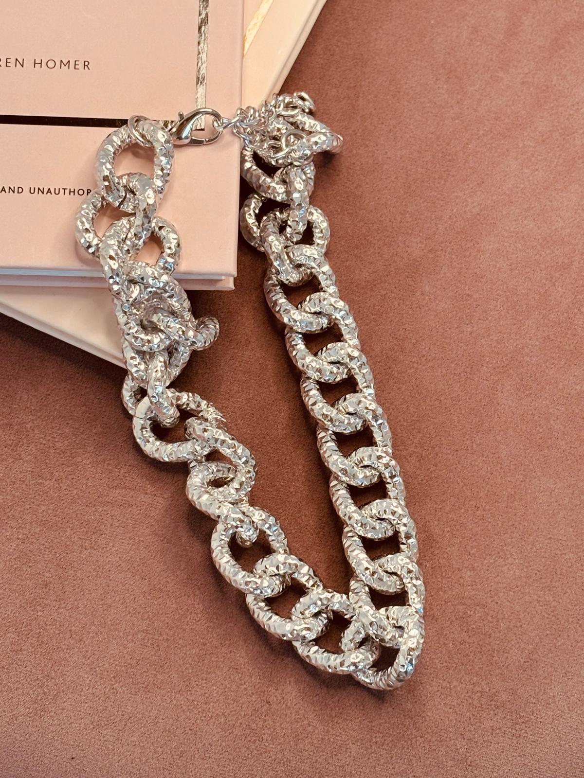 Catena lavorata argento