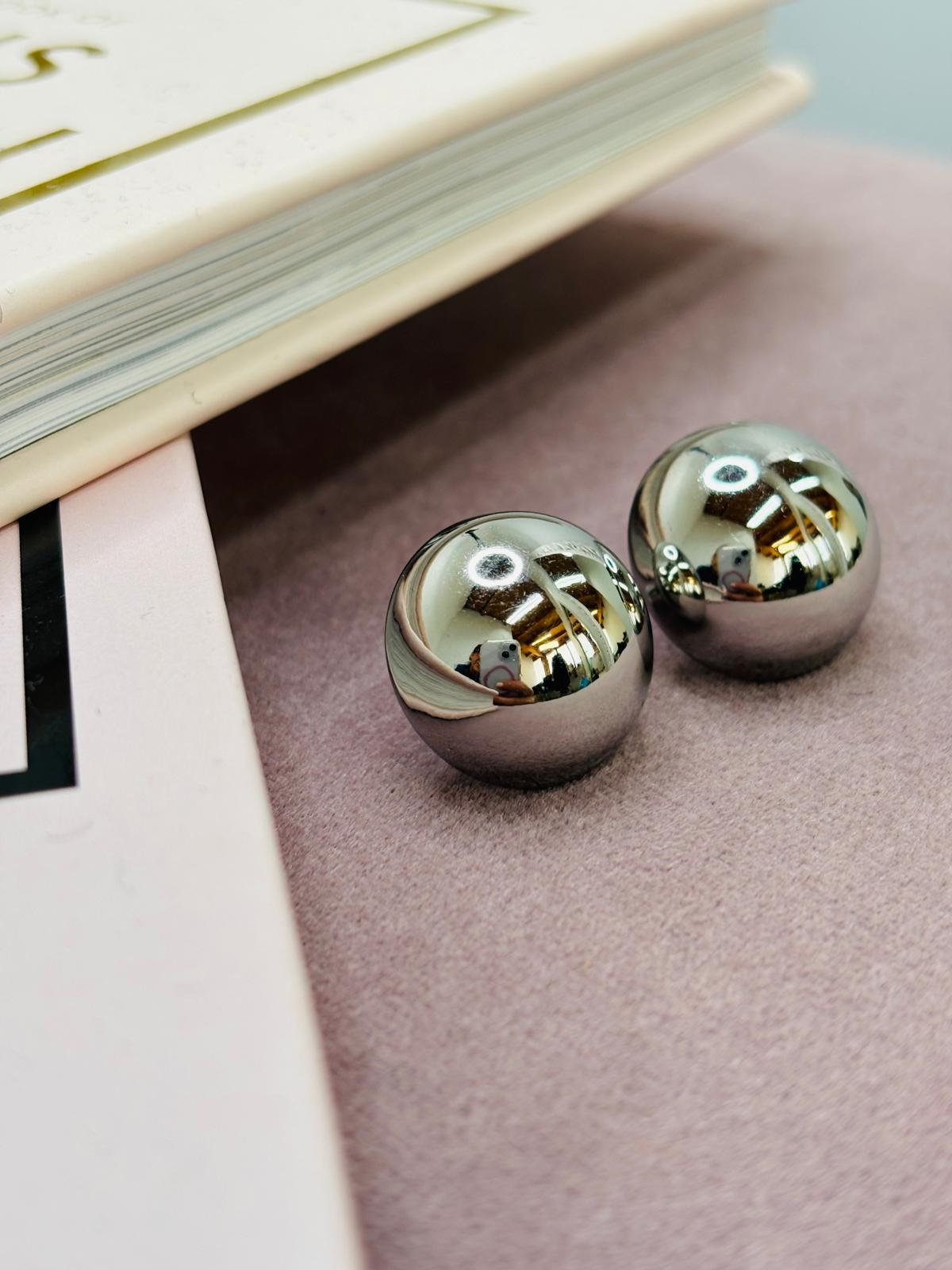 Orecchini Mini Button silver