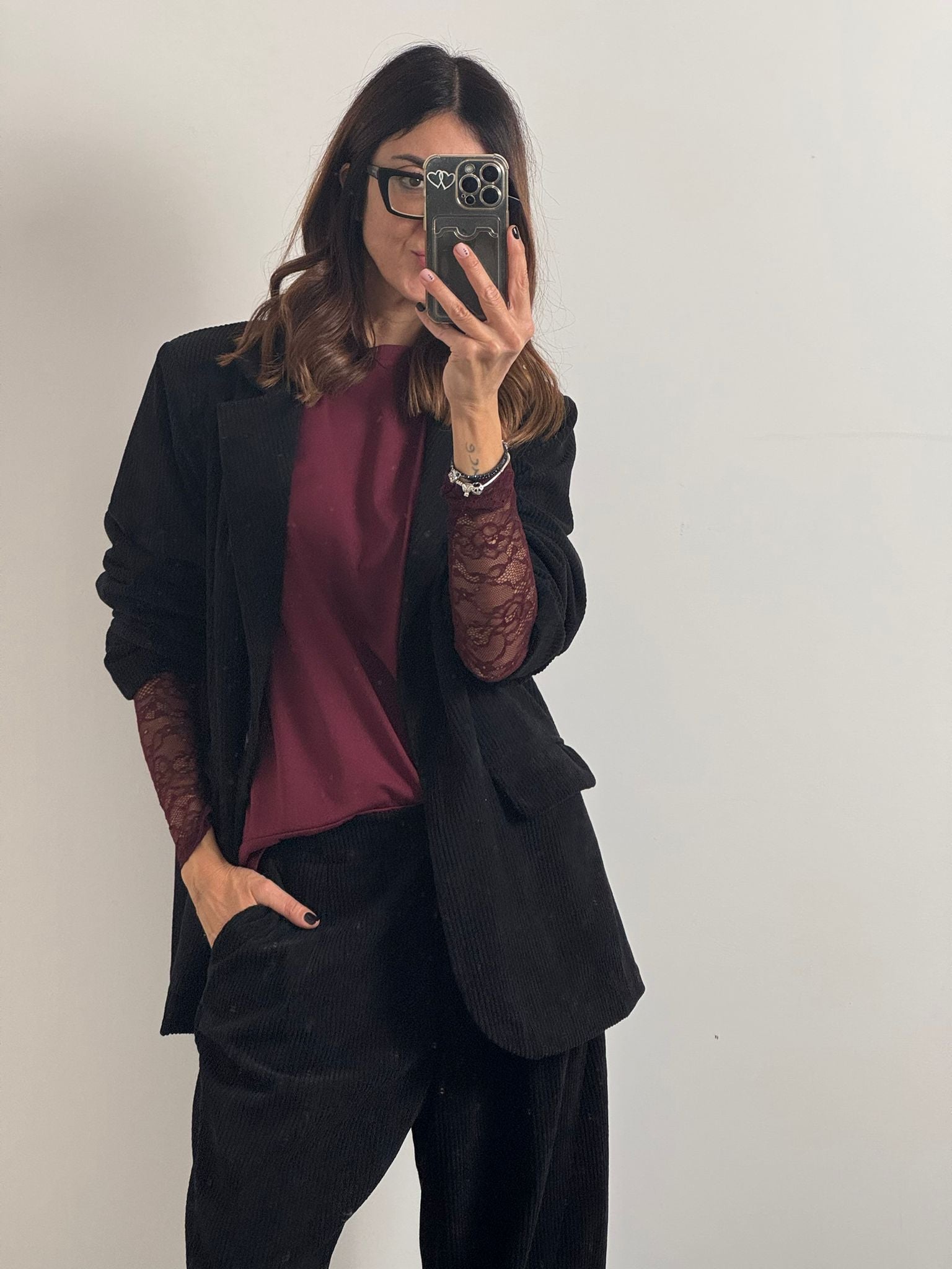 Blazer in velluto Santorini