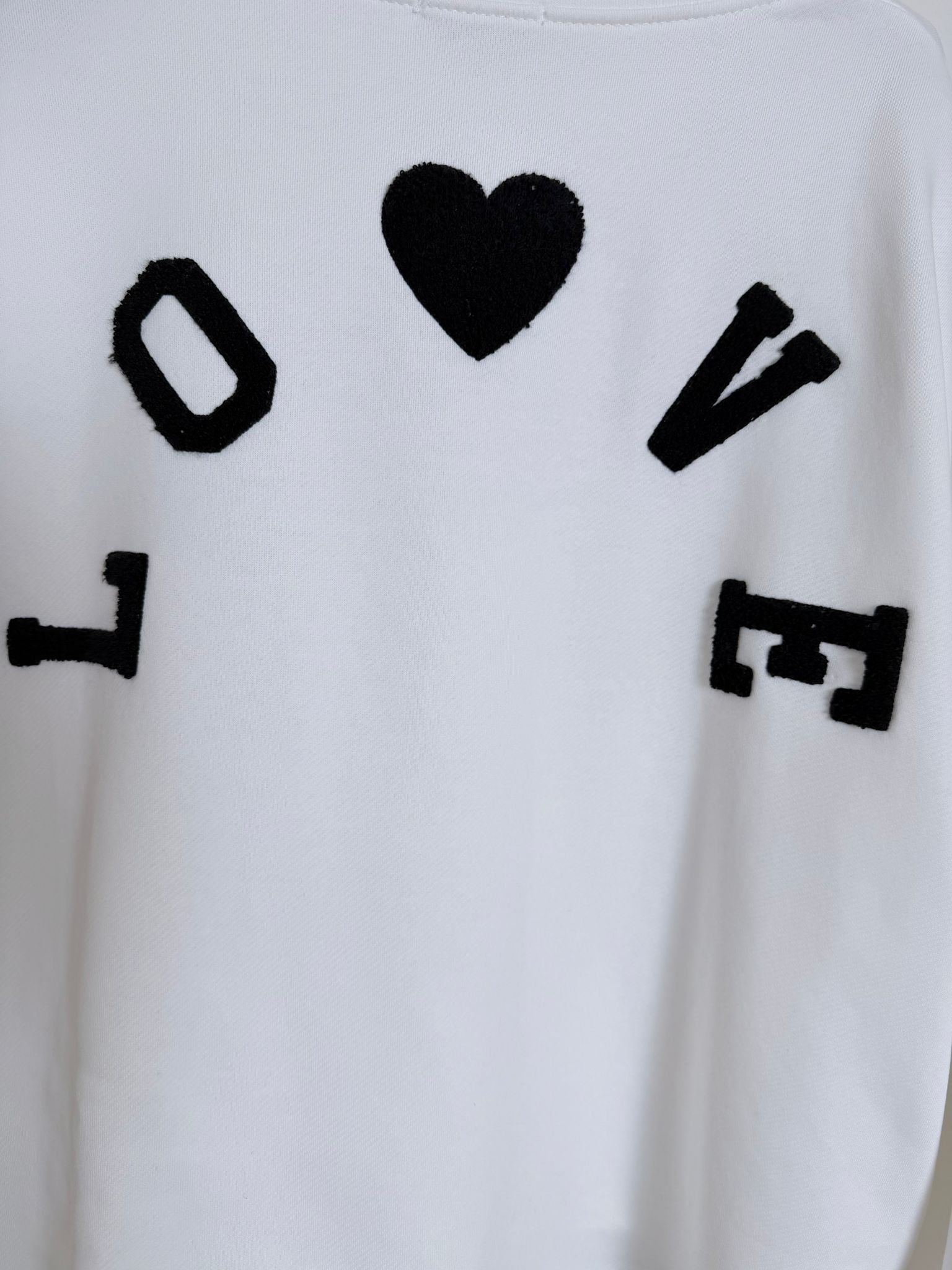 Felpa Love burro scritta nera