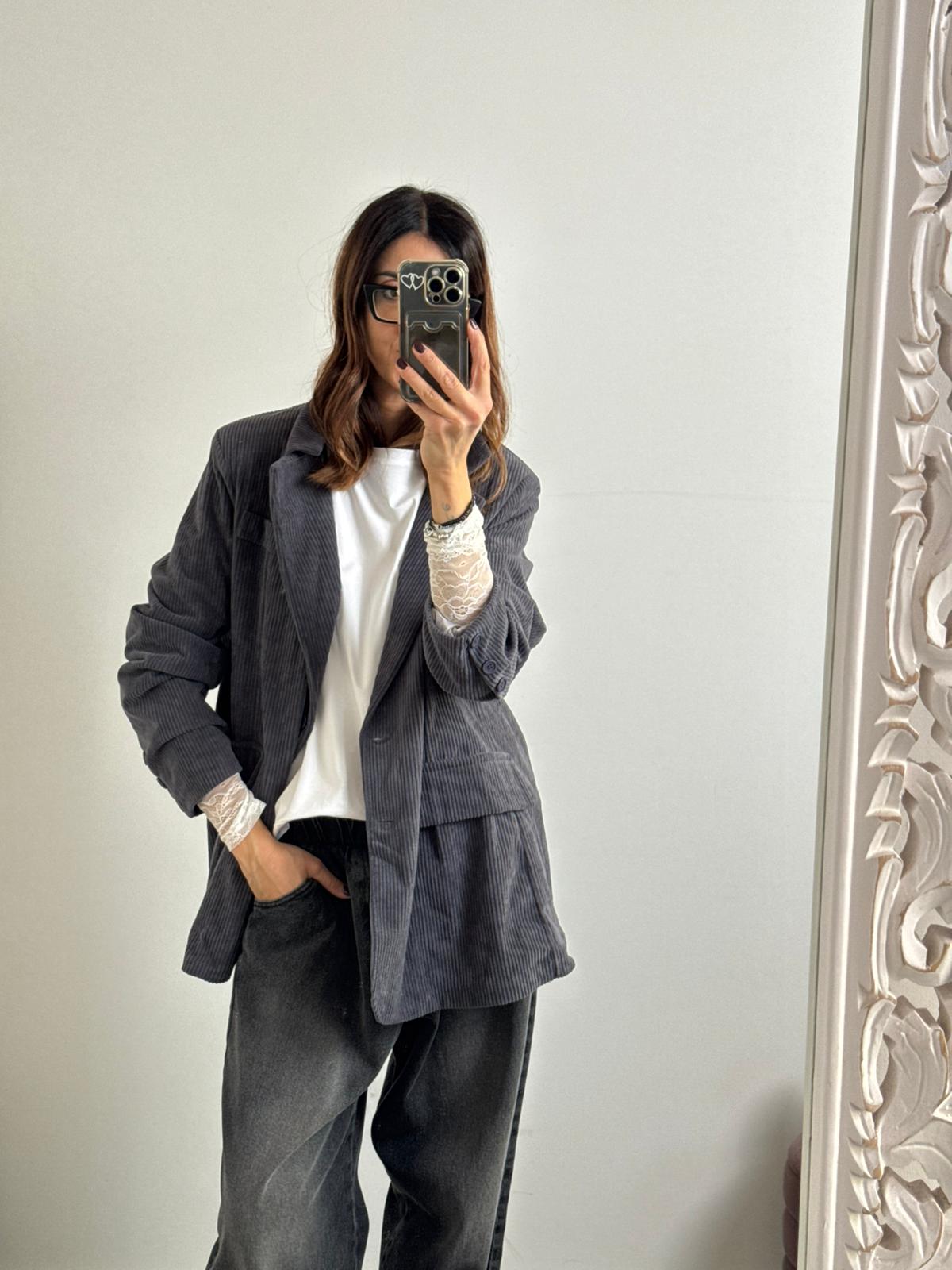 Blazer in velluto Santorini