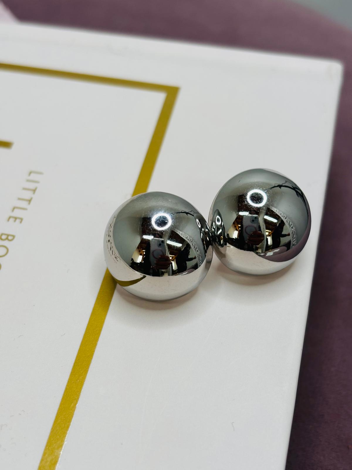 Orecchini Mini Button silver