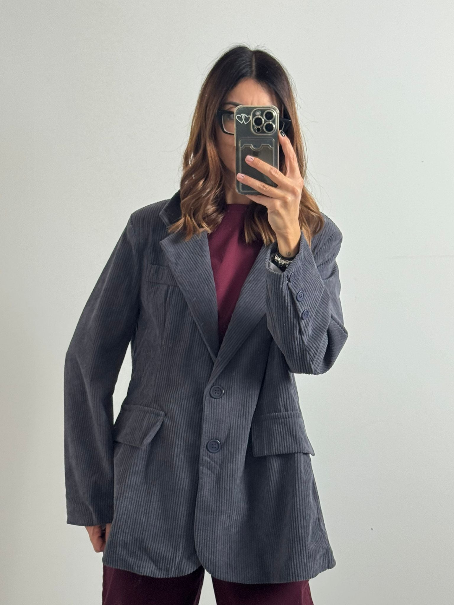 Blazer in velluto Santorini