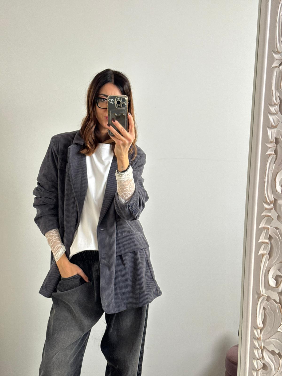 Blazer in velluto Santorini