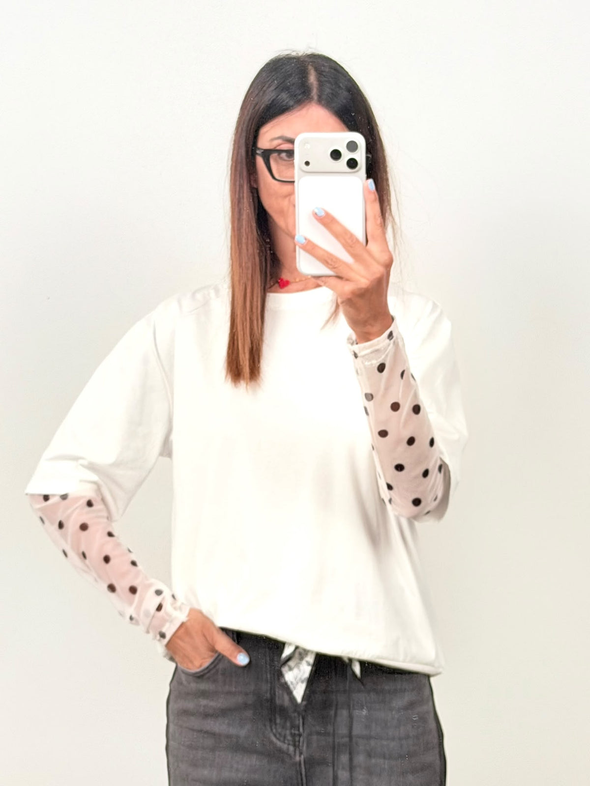 T-shirt Lace Pois