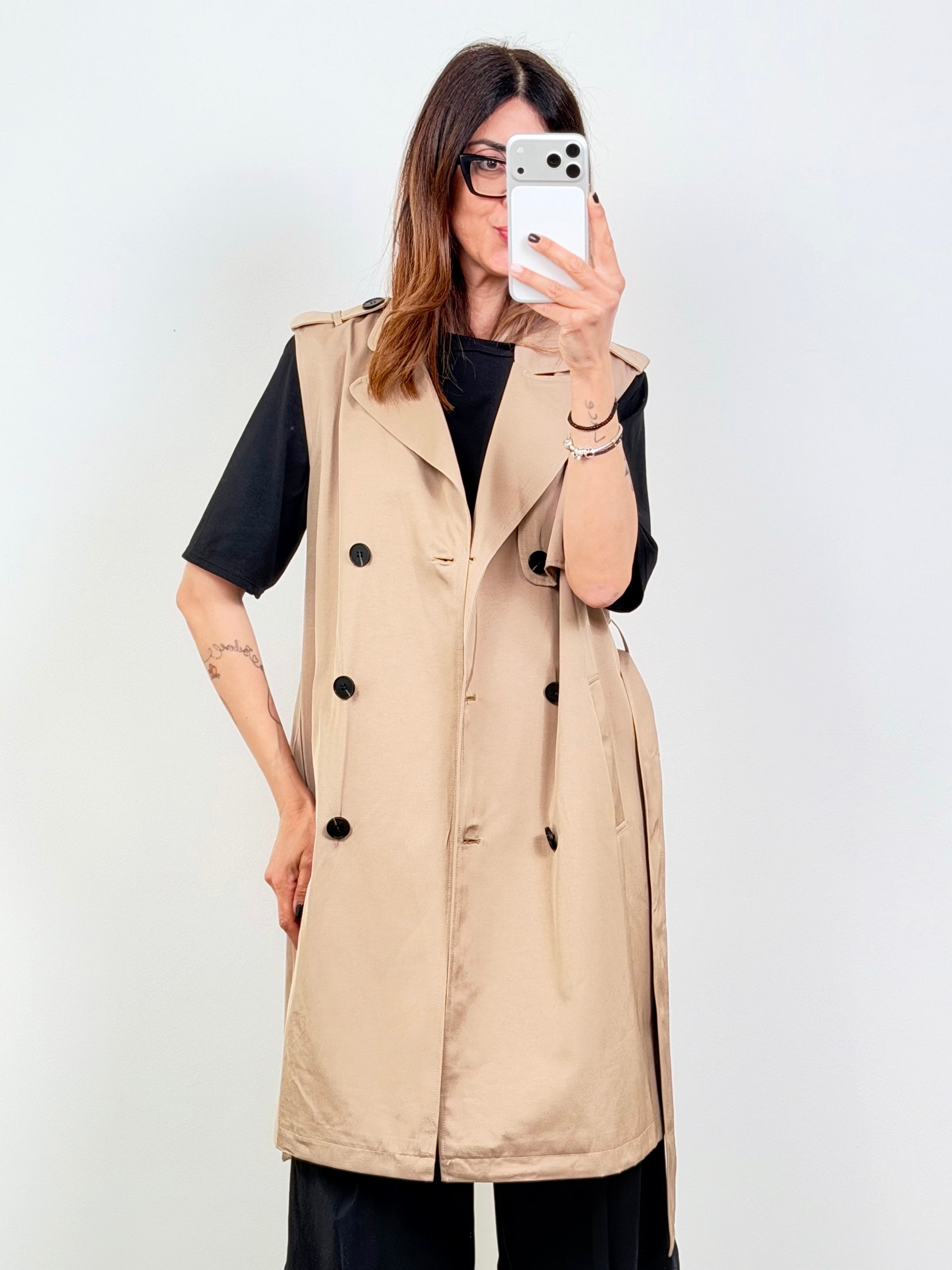 TRENCH MIRANDA SENZA MANICHE
