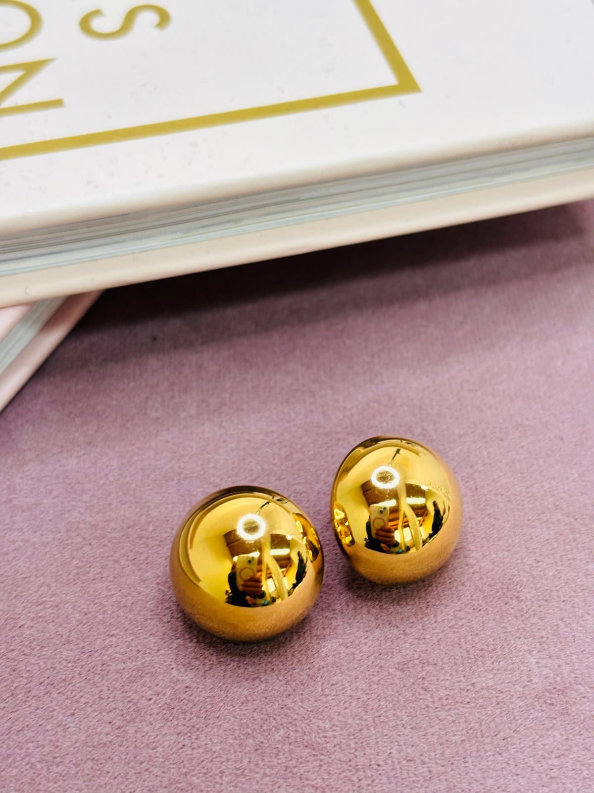 Orecchini mini bottun golden