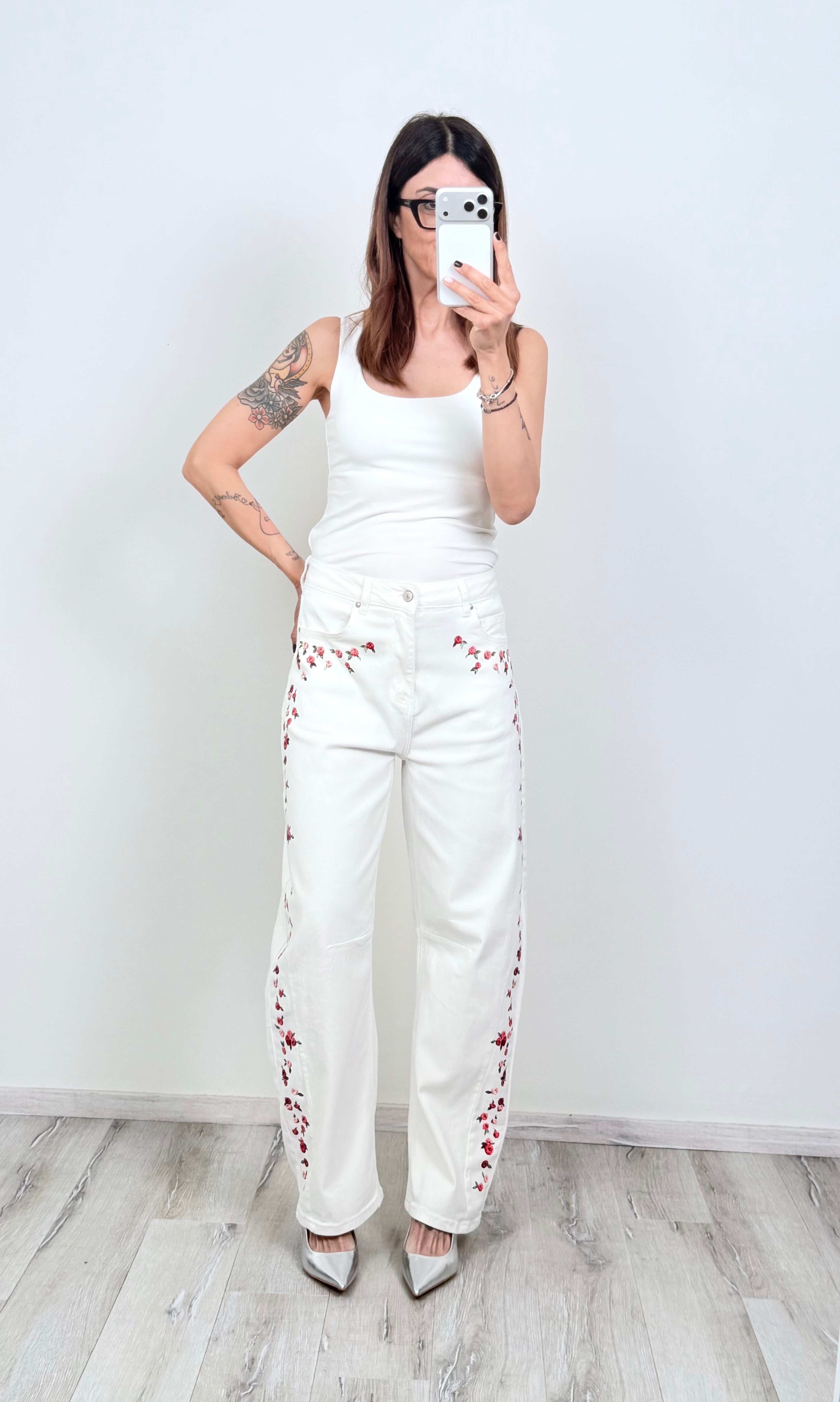 Denim Micro Flowers