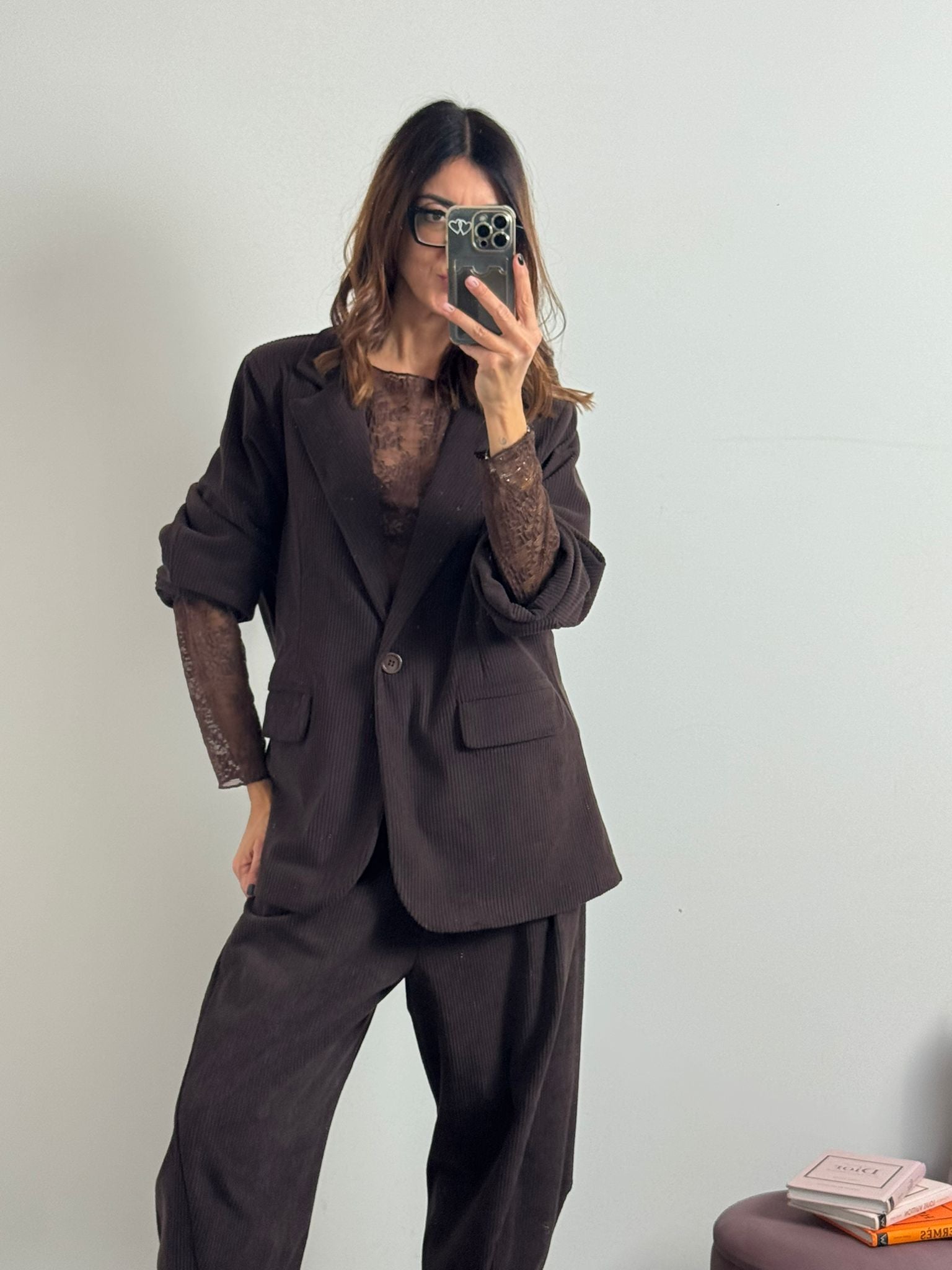 Blazer in velluto Santorini