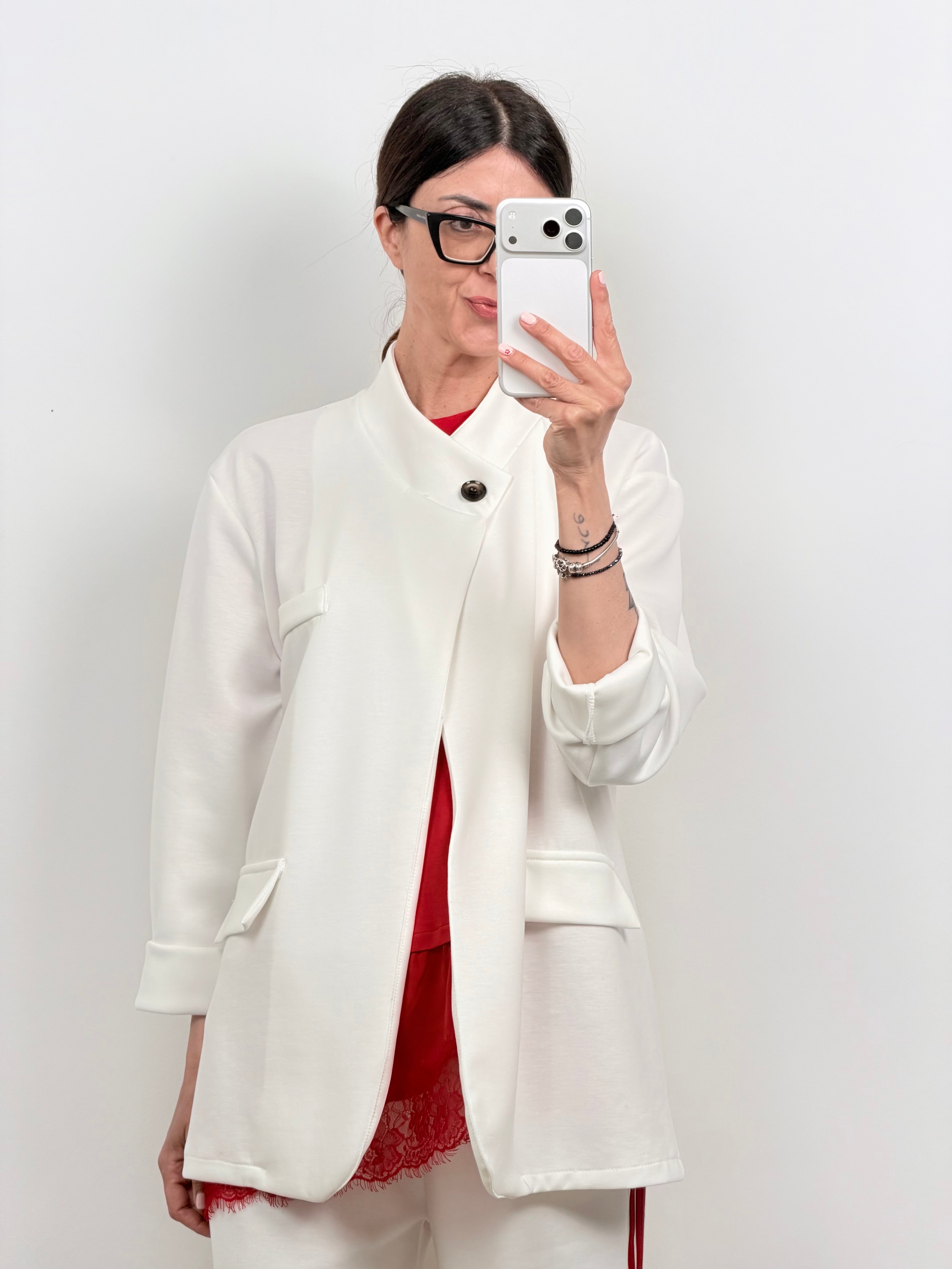 Blazer Nottingham bianco