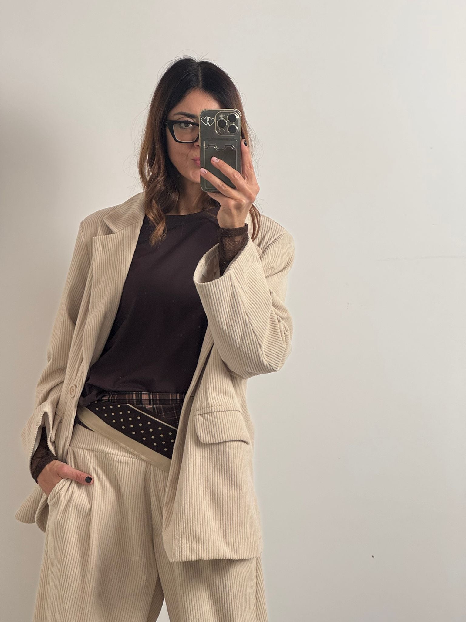 Blazer in velluto Santorini